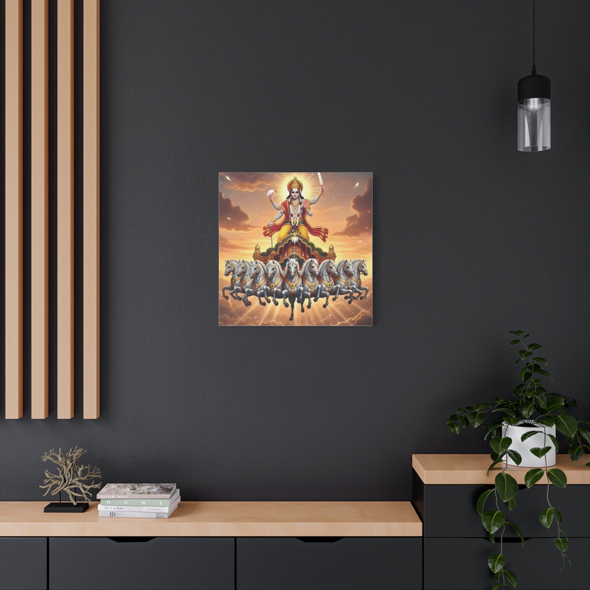 Khrisna Divine Canvas Wall Art, Home Decor, Spiritual Gift, Religious Artwork, Hindu Art