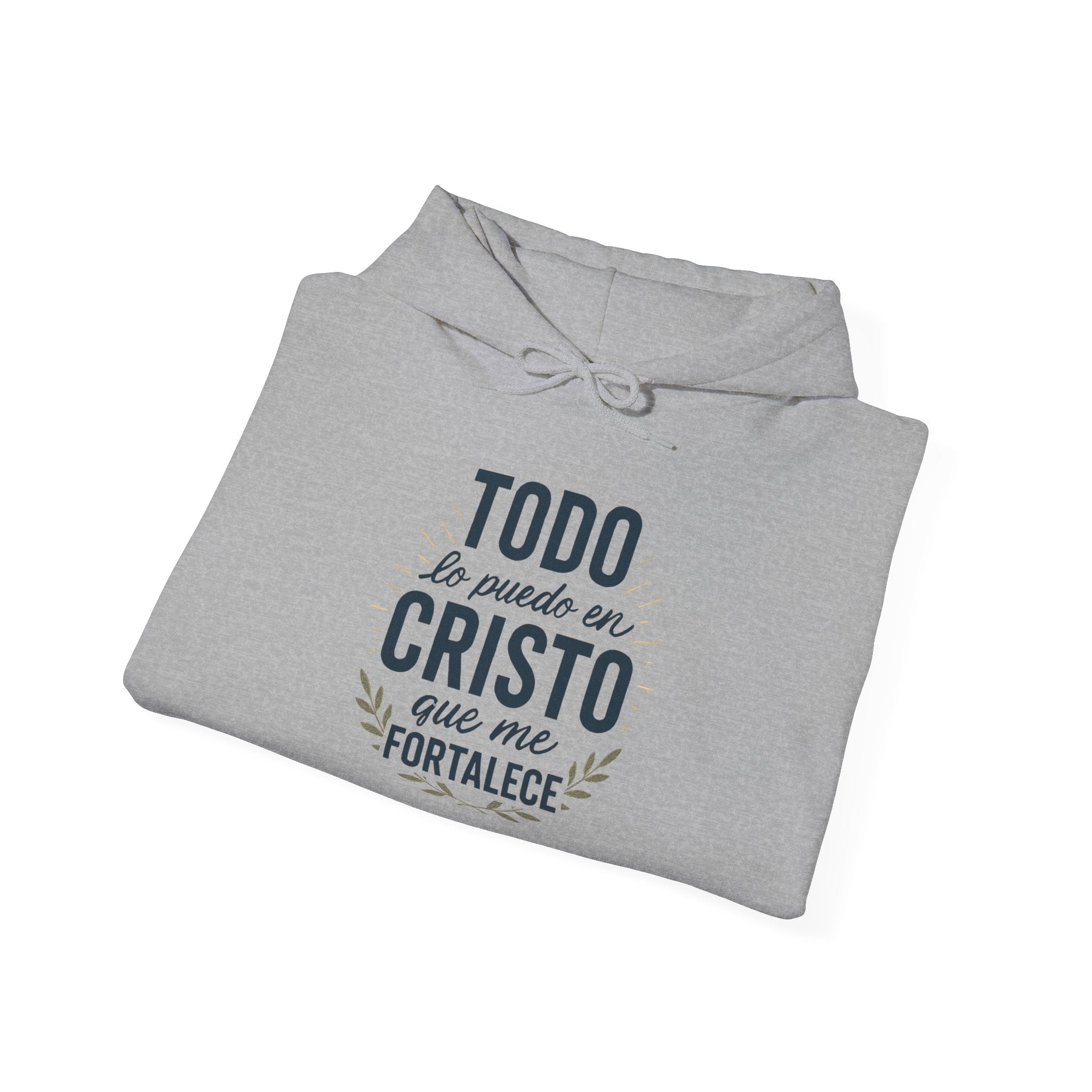 Christian Hoodie - "Todo lo puedo en Cristo" / "Dios te bendiga" Inspirational Spanish Pullover