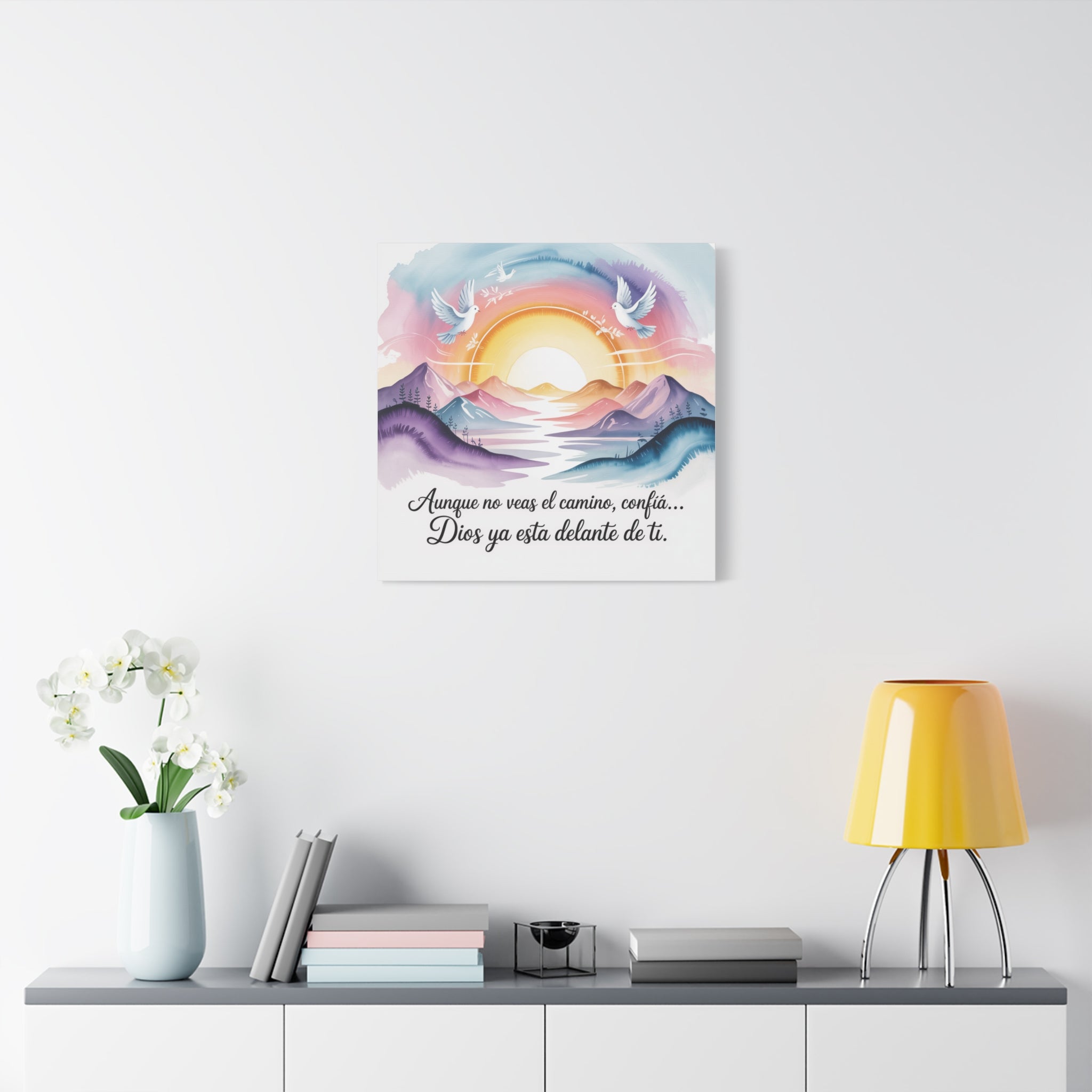 Inspirational Canvas Wall Art, Faith Motivational Decor, Colorful Nature Print, Home Office Decoration, Meaningful Gift for Friends