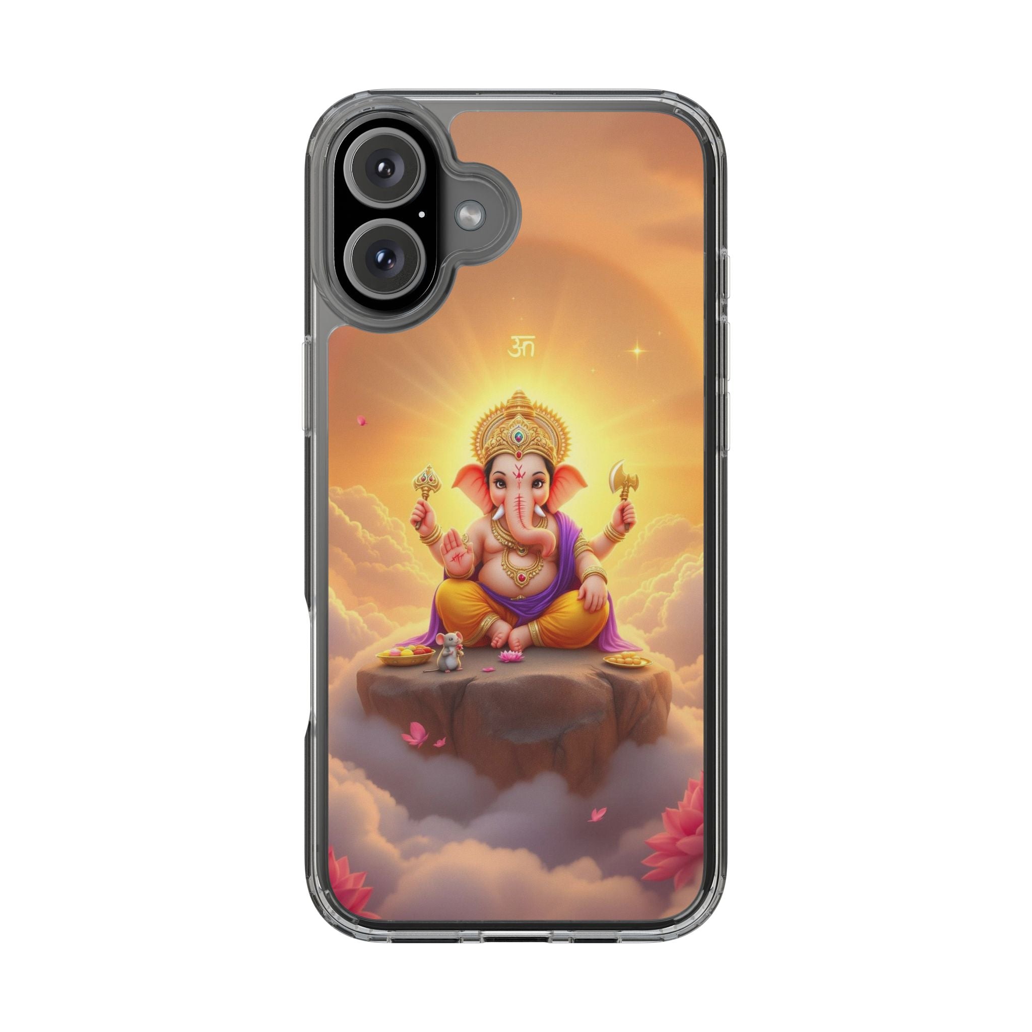 Ganesh Clear Phone Case, Spiritual iPhone Cover, Hindu God Phone Protector, Gift for Her, Boho Phone Accessories