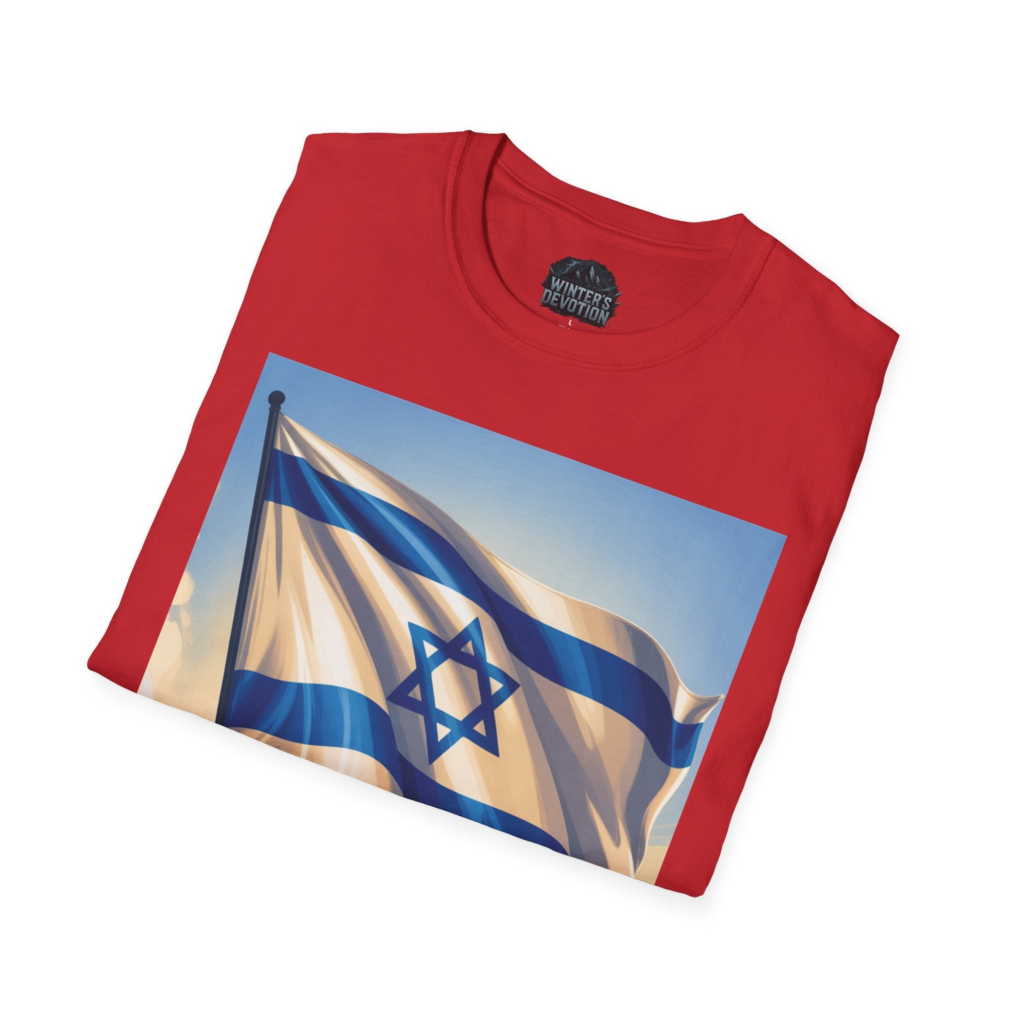 I Stand with Israel Unisex Softstyle T-Shirt, Patriotic Tee, Support Shirt, Gift for Activists, Israel Pride Apparel