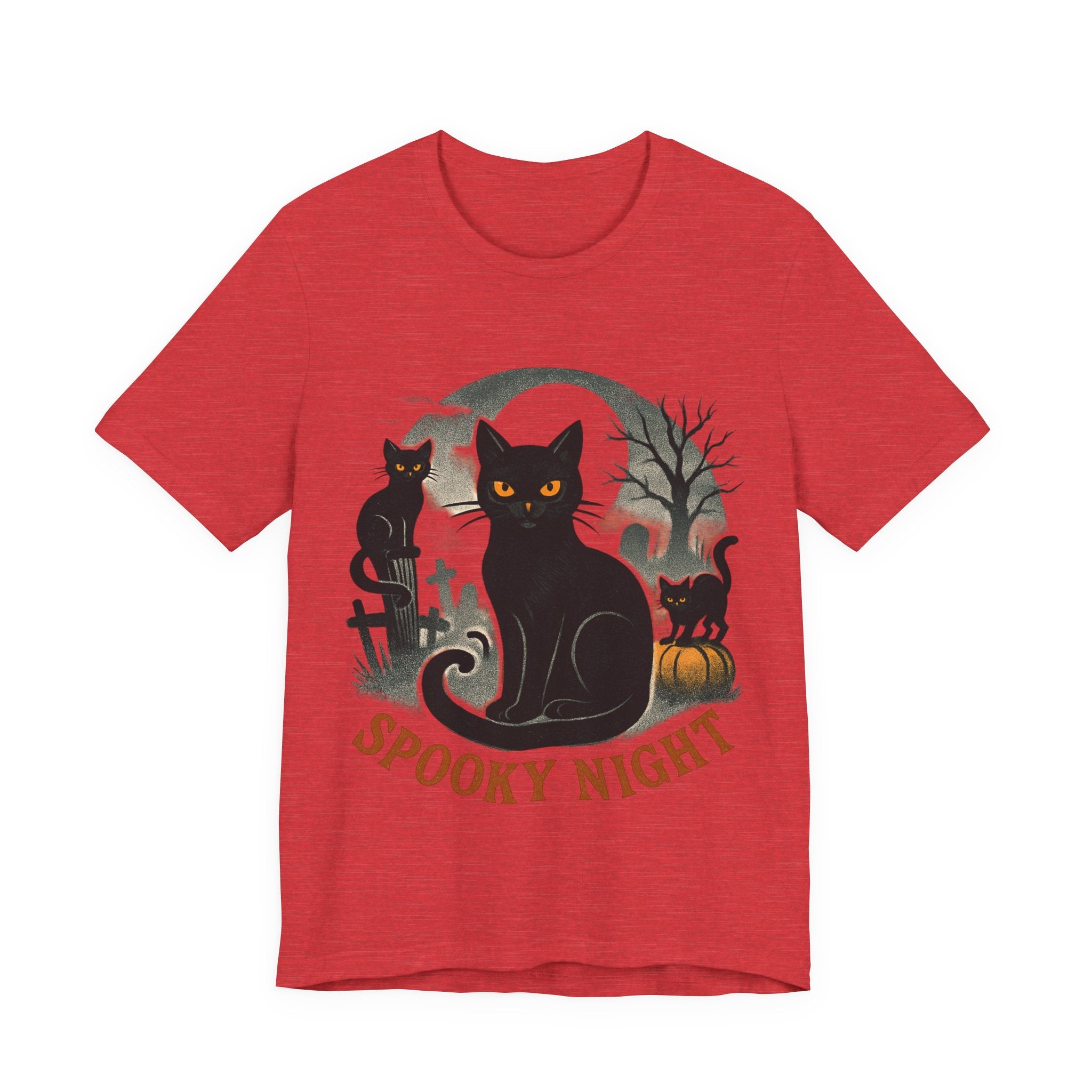 Halloween Black Cat Tee Unisex Jersey Short Sleeve Tee