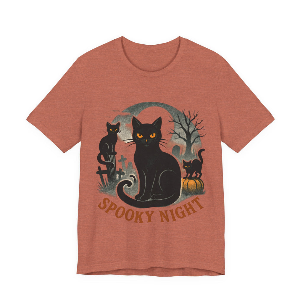 Halloween Black Cat Tee Unisex Jersey Short Sleeve Tee