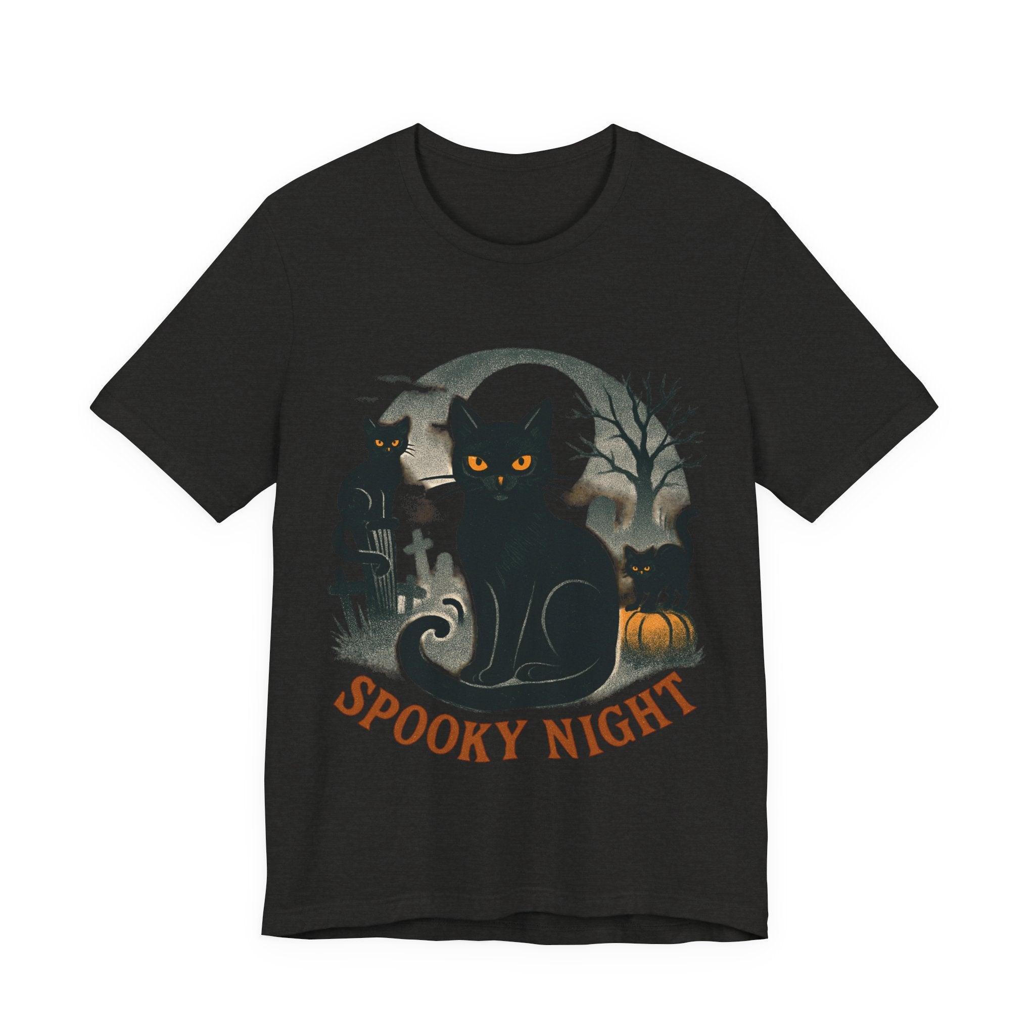Halloween Black Cat Tee Unisex Jersey Short Sleeve Tee
