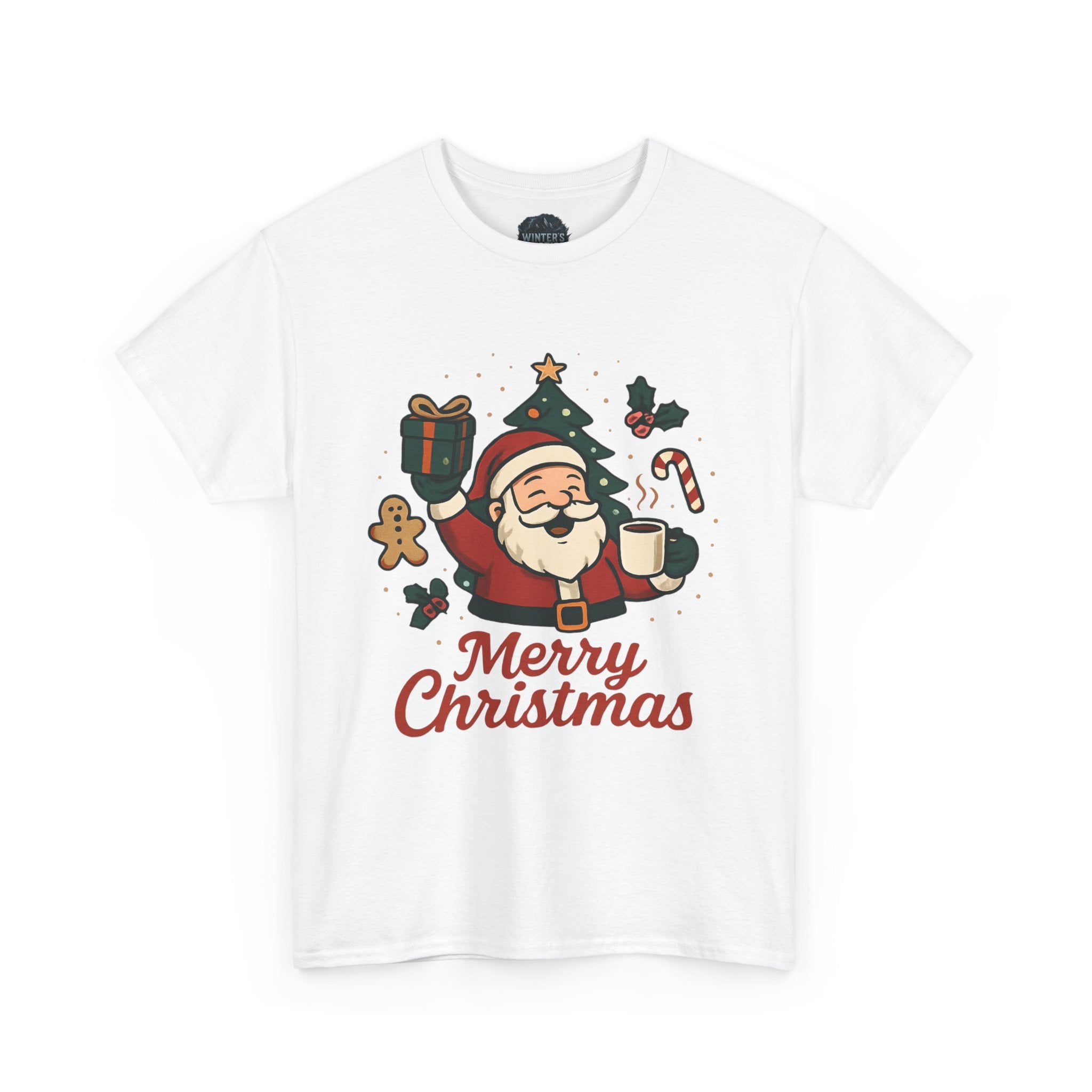 Christmas Santa Tee - "Merry Christmas" Holiday Graphic T-Shirt