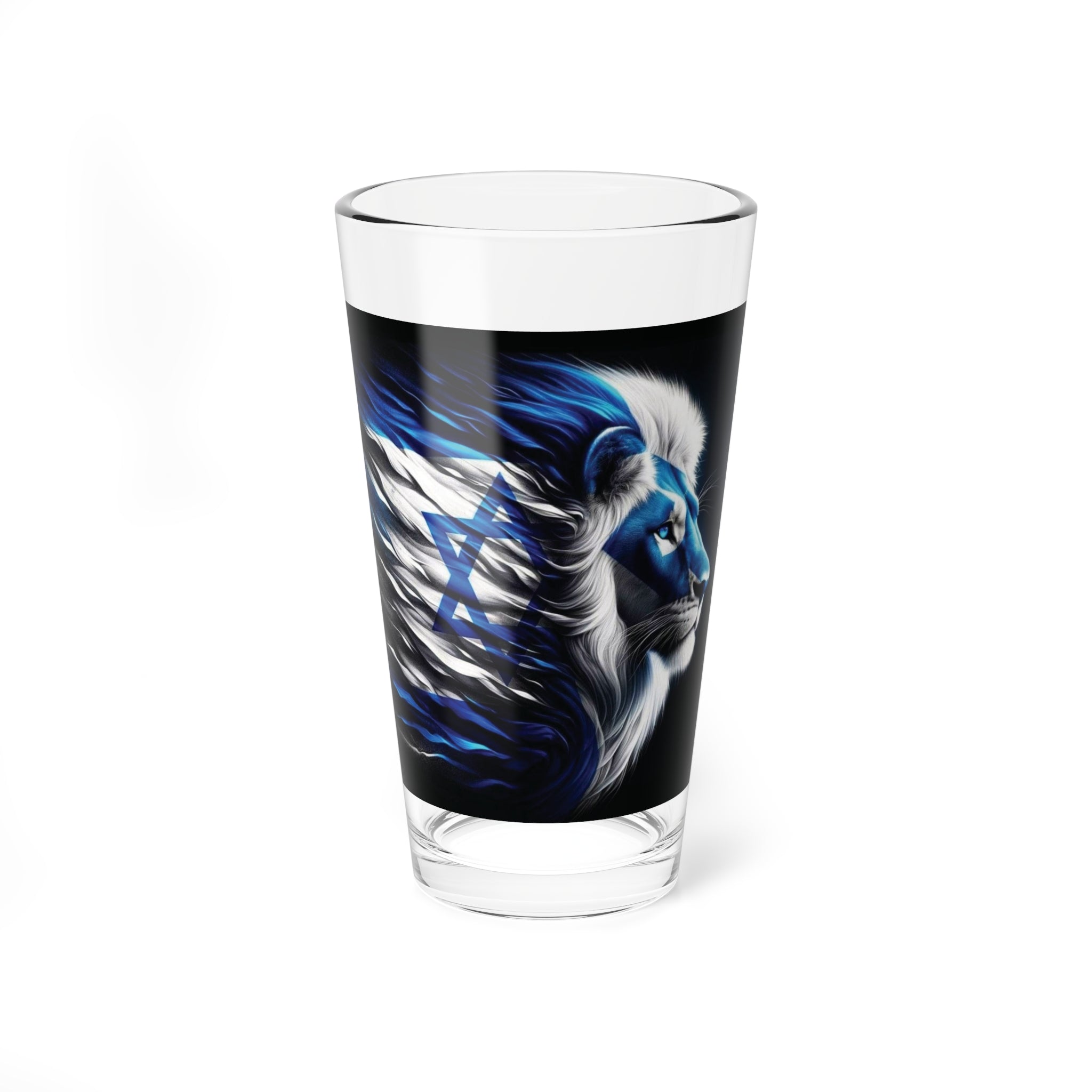Israeli Lion Mixing Glass, 16oz | Perfect Gift for Holidays, Kitchen Decor, Barware, Party Favors, or Collectors