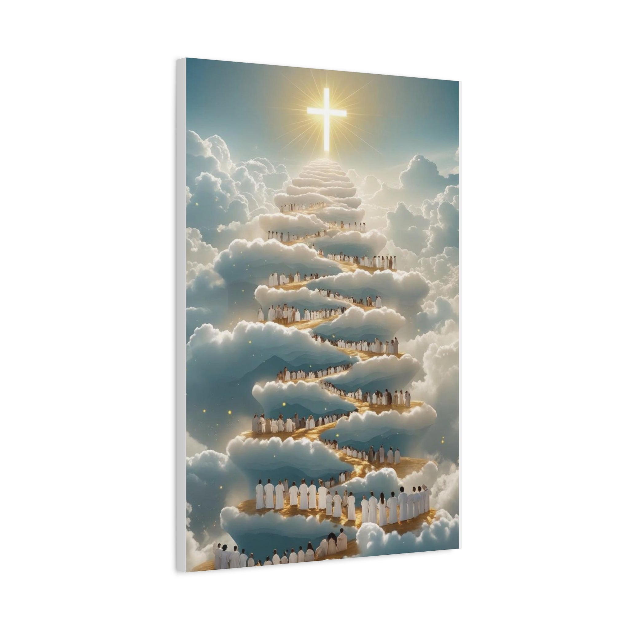 Heavenly Cloud Canvas Art, Spiritual Wall Decor, Christian Home Accent, Inspirational Gift, Faith-Inspired Artwork