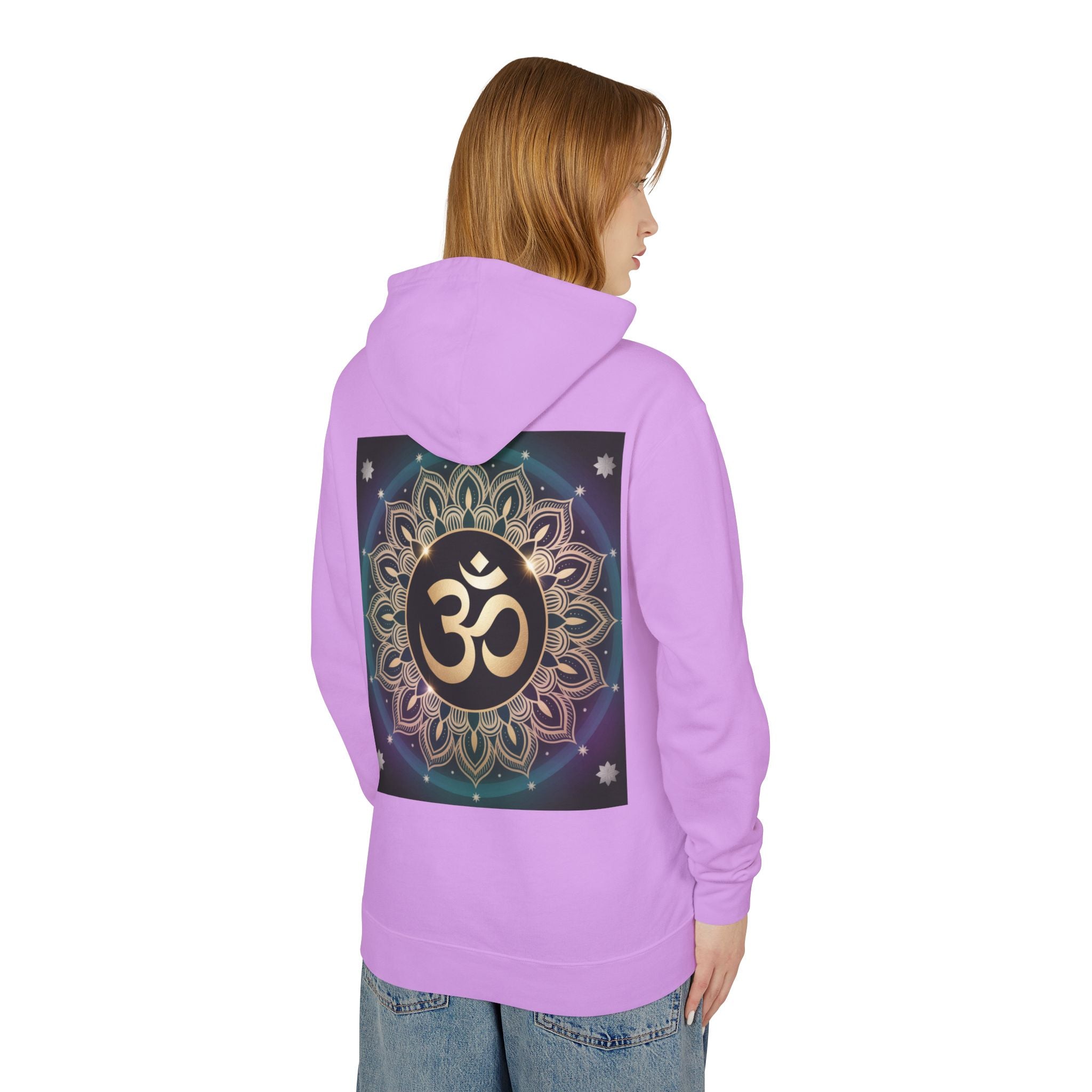 Spiritual Unisex Hoodie, Inspirational Hooded Sweatshirt, Yoga Apparel, Meditation Fashion, Ganesh and Om Design