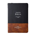 Biblia Letra Súper Gigante 19pts Con Cierre/Index Negro Geométrico/Café RV1960