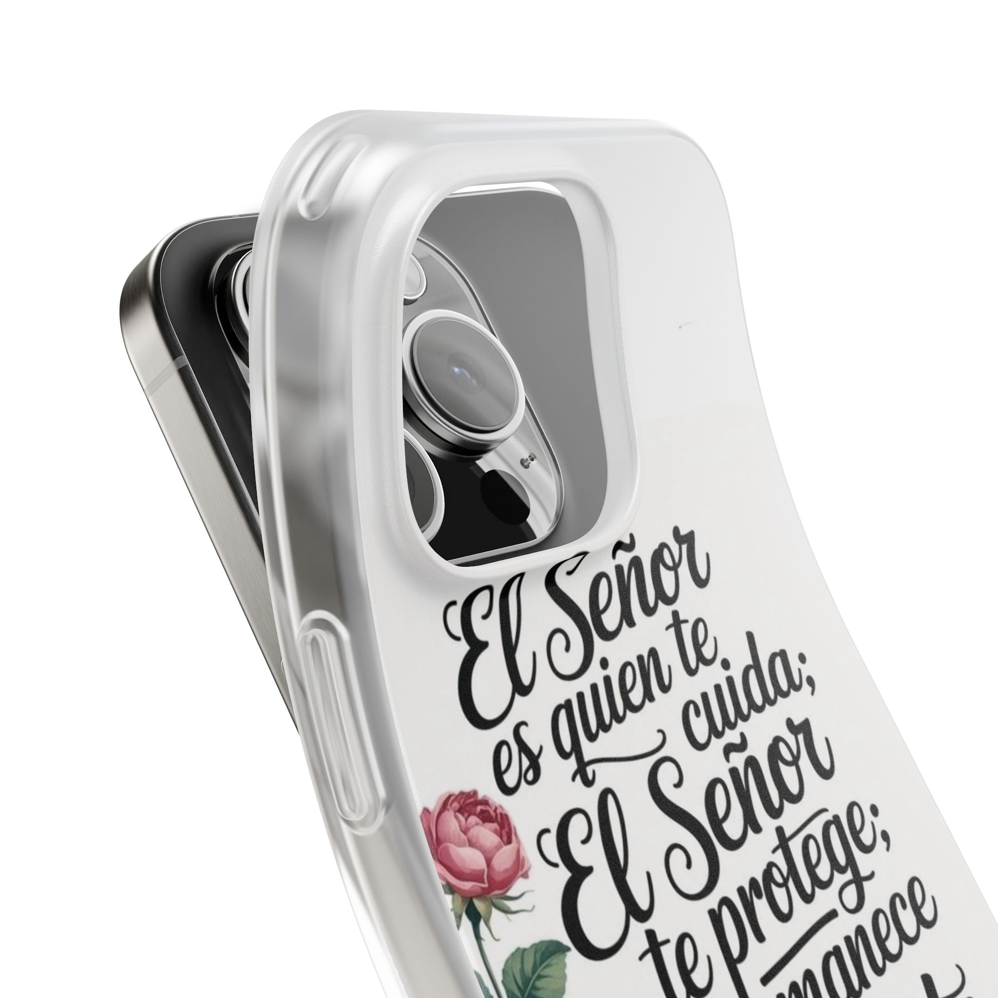 Inspirational Phone Case with Psalm 121:5 Quote, Flexi Case for Protection, Bible Verse Case, Gift for Faith Lovers, Spiritual Décor