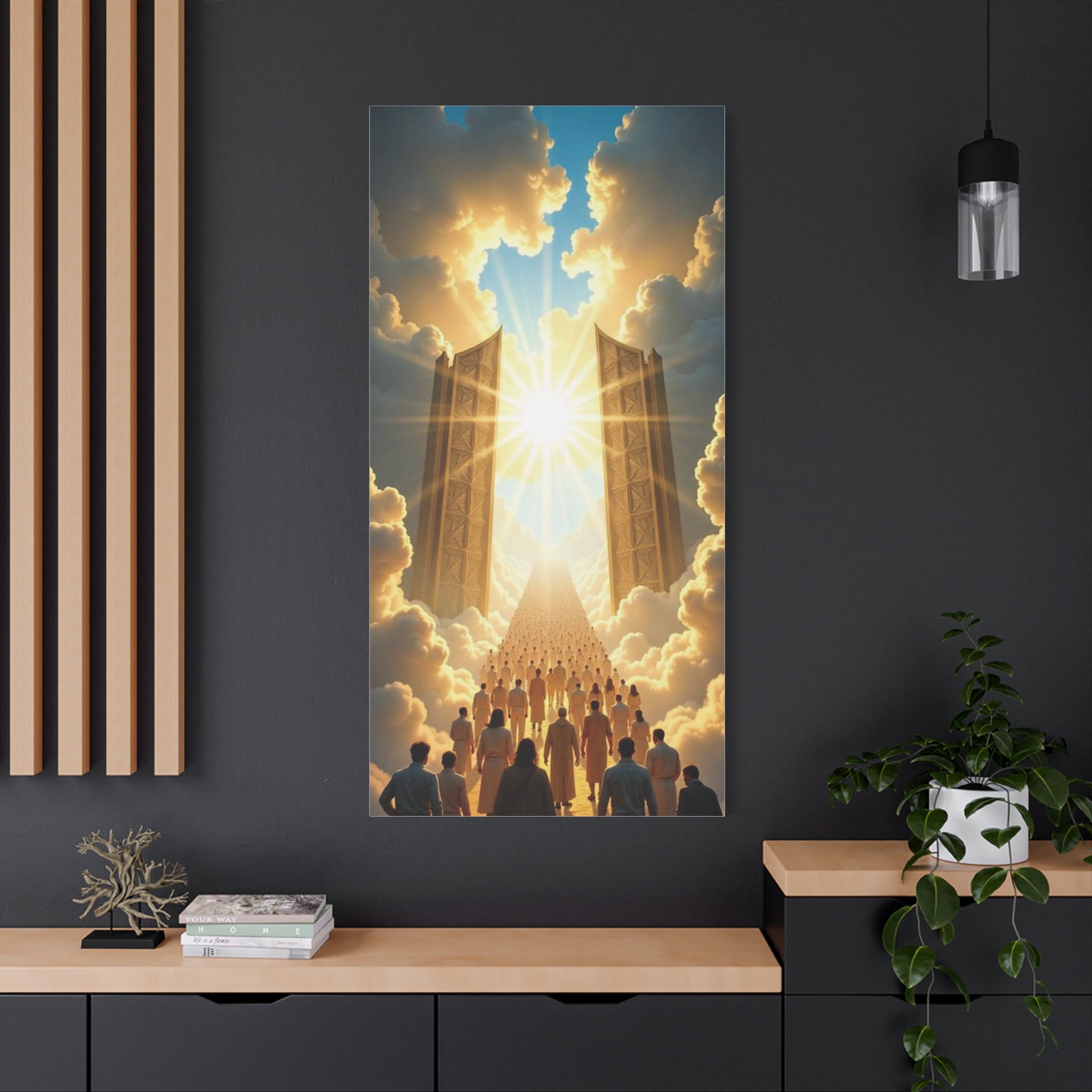 Inspirational Heavens Gate Matte Canvas Art, Uplifting Wall Decor, Hopeful Home Art, Motivational Canvas Print, Spiritual Canvas Decoration