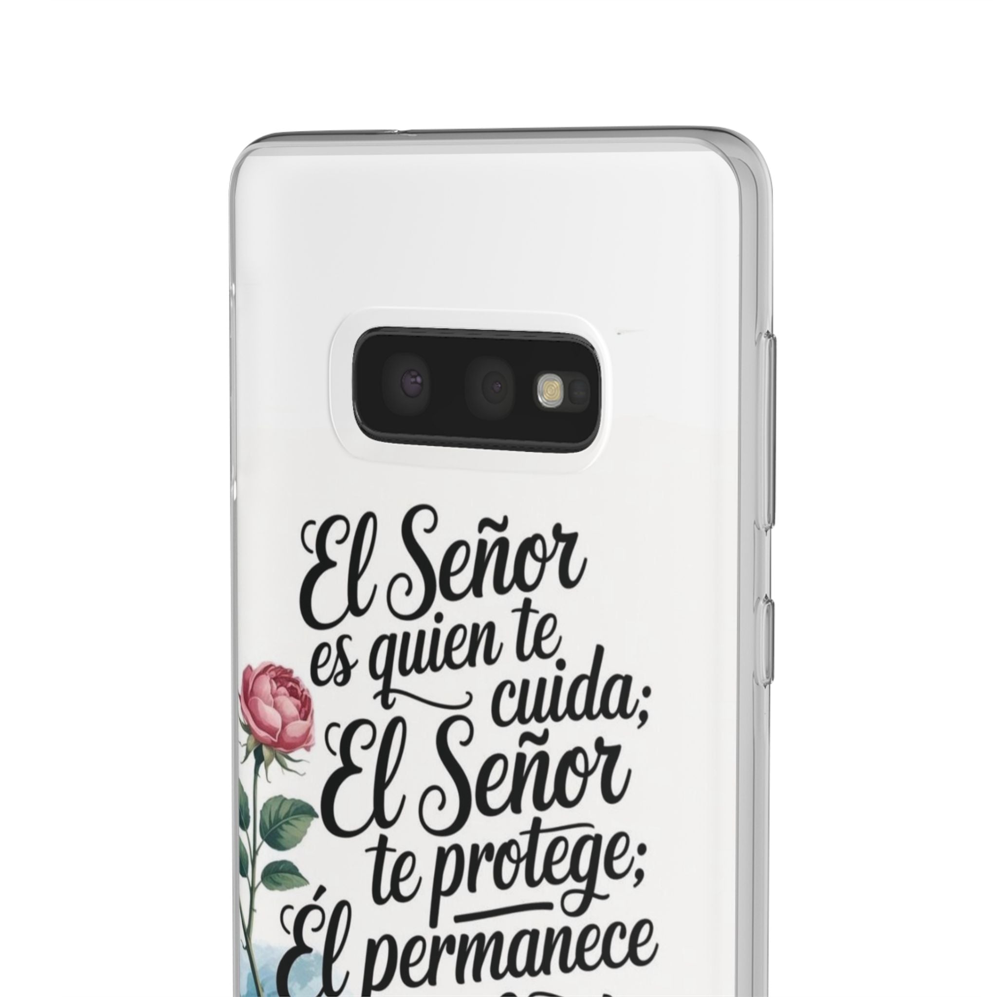 Inspirational Phone Case with Psalm 121:5 Quote, Flexi Case for Protection, Bible Verse Case, Gift for Faith Lovers, Spiritual Décor