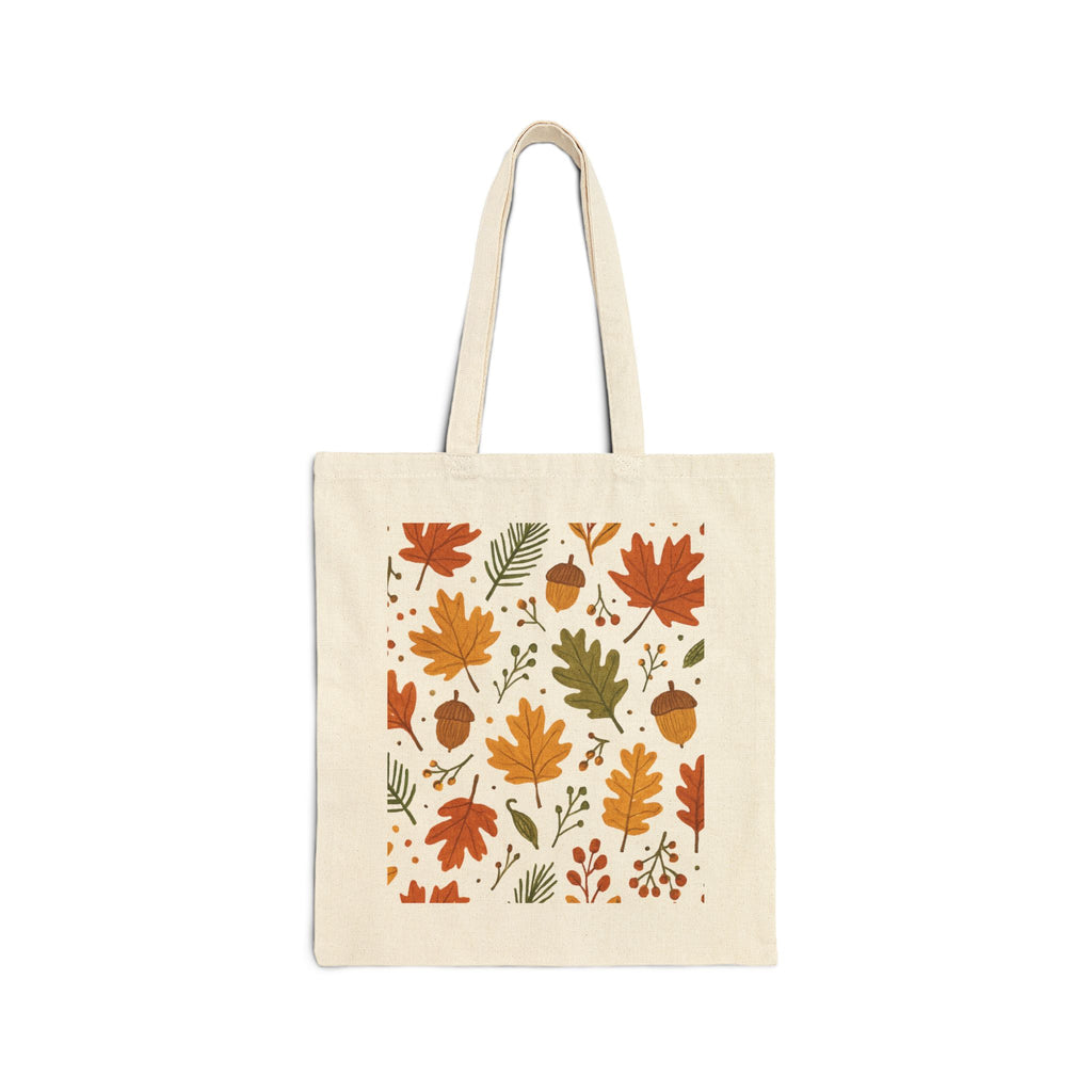Fall Leaves Cotton Canvas Tote Bag