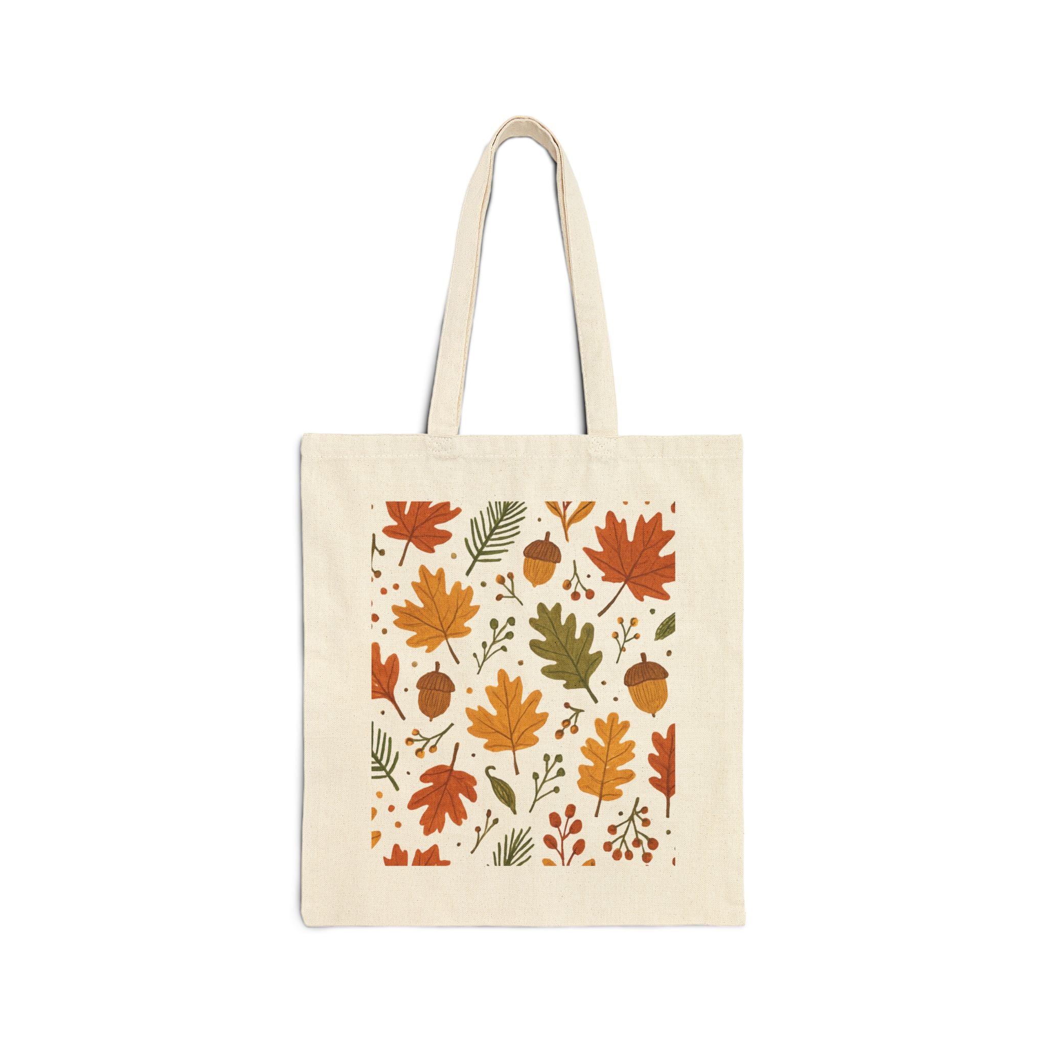 Fall Leaves Cotton Canvas Tote Bag