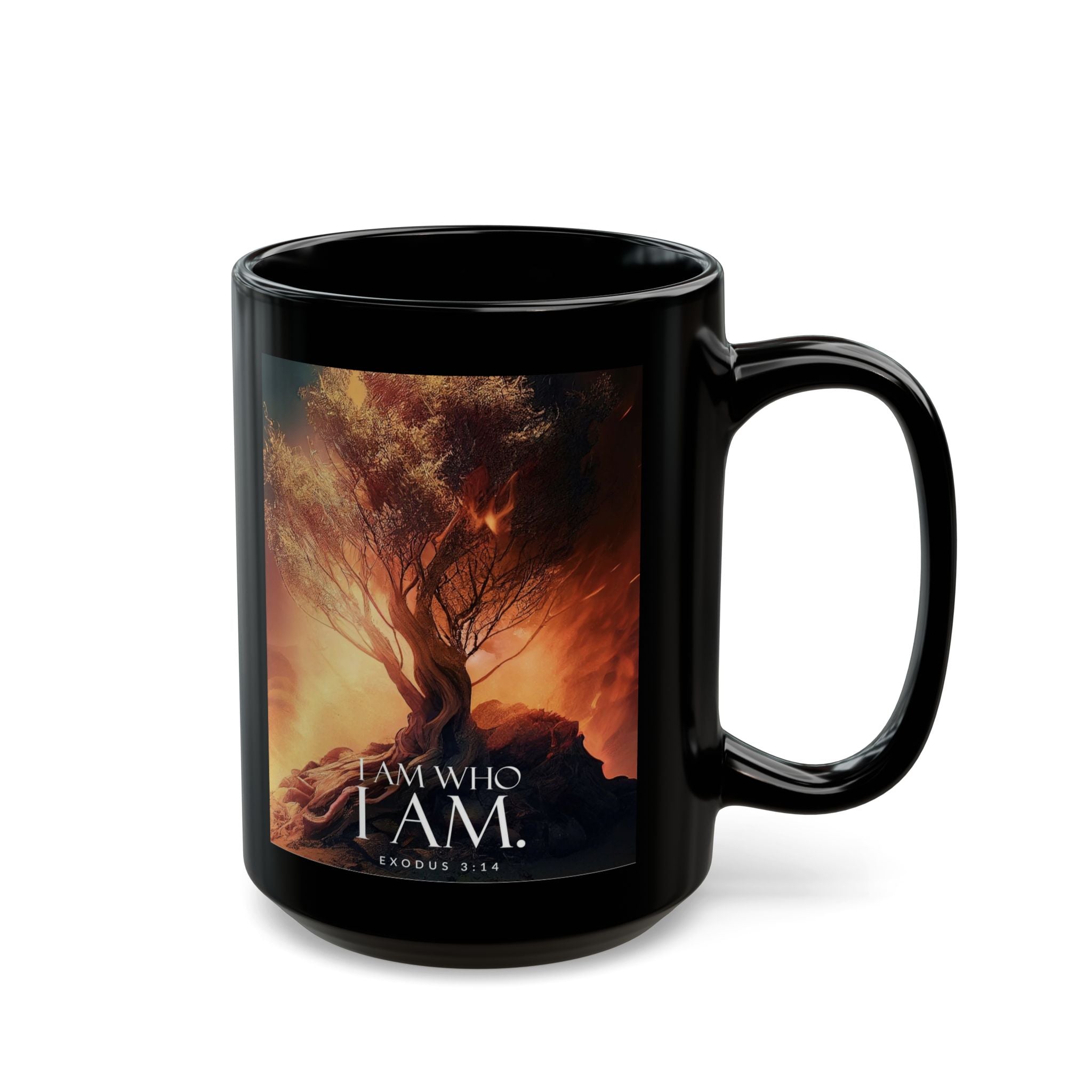 Inspiring Black Mug with Uplifting Quote, 11oz or 15oz Coffee/Tea Cup, Spiritual Gift, Motivational Drinkware, Faith-Based Decor