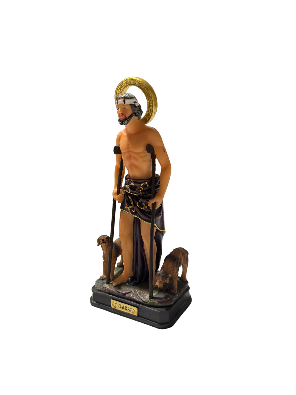 San Lazaro/ St. Lazarus 8" Resin Statue/ Religious Catholic Devotional Decor/ Altar-Size Devotional Statue