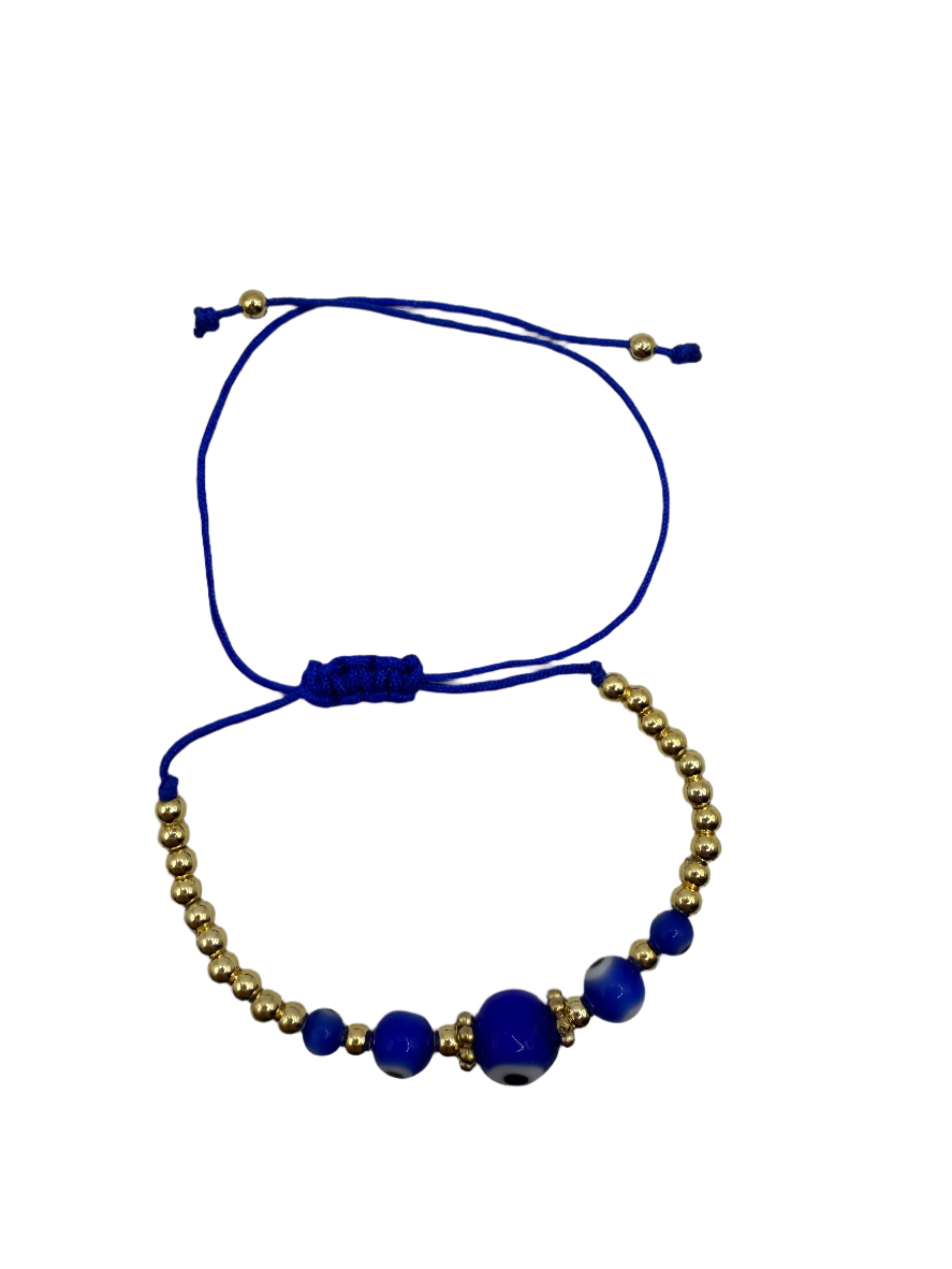 Blue Pearl Evil eye/Pixiu/Horshe Shoe/Thread Bracelet🧿Pulsera ajustable de Mal de ojo y Perlas Para la proteccion