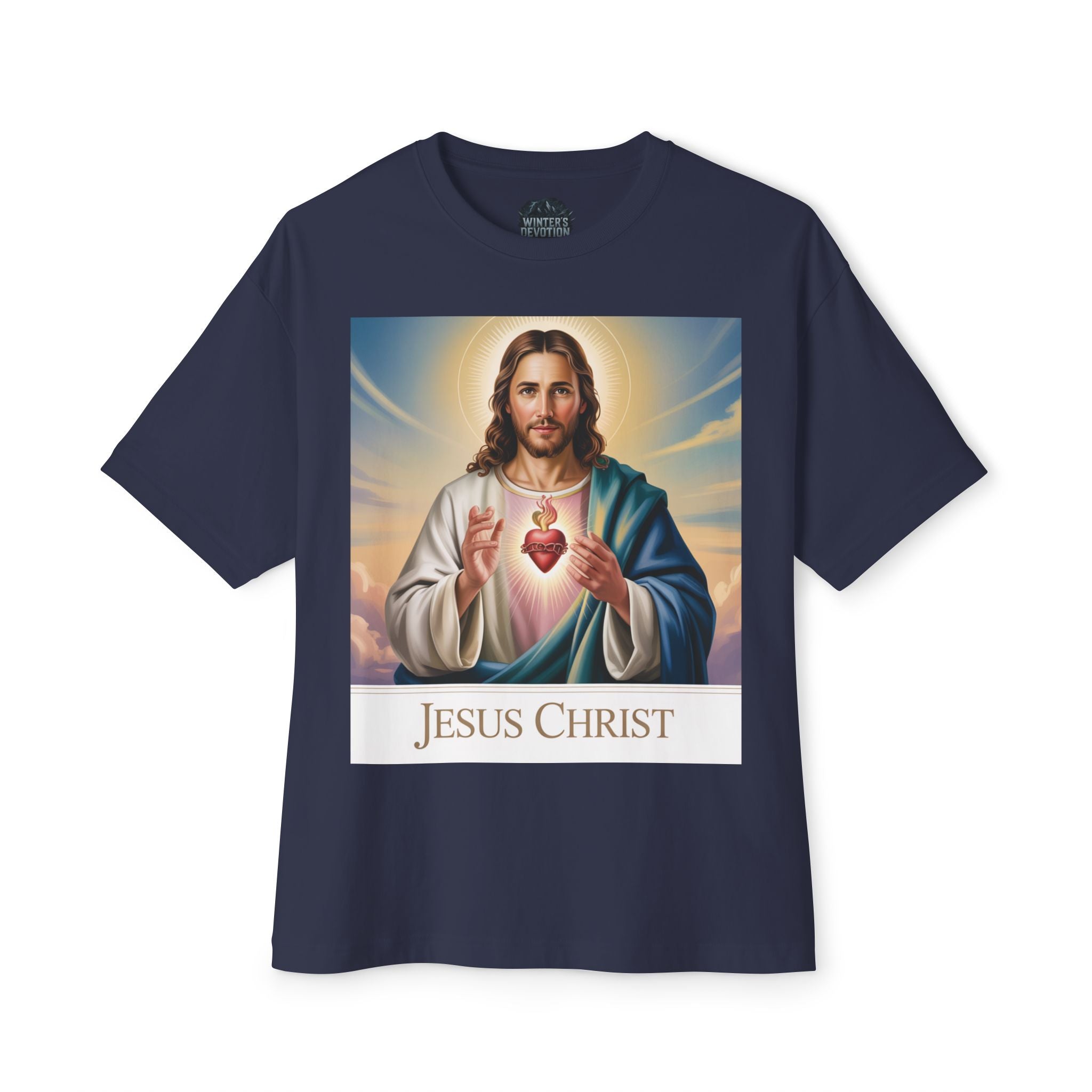 Spiritual Oversized Tee - Vintage Jesus & Virgin Mary Graphic Tee, Faith-Based Fashion, Unisex Gift, Christian Apparel, Nostalgic Tee