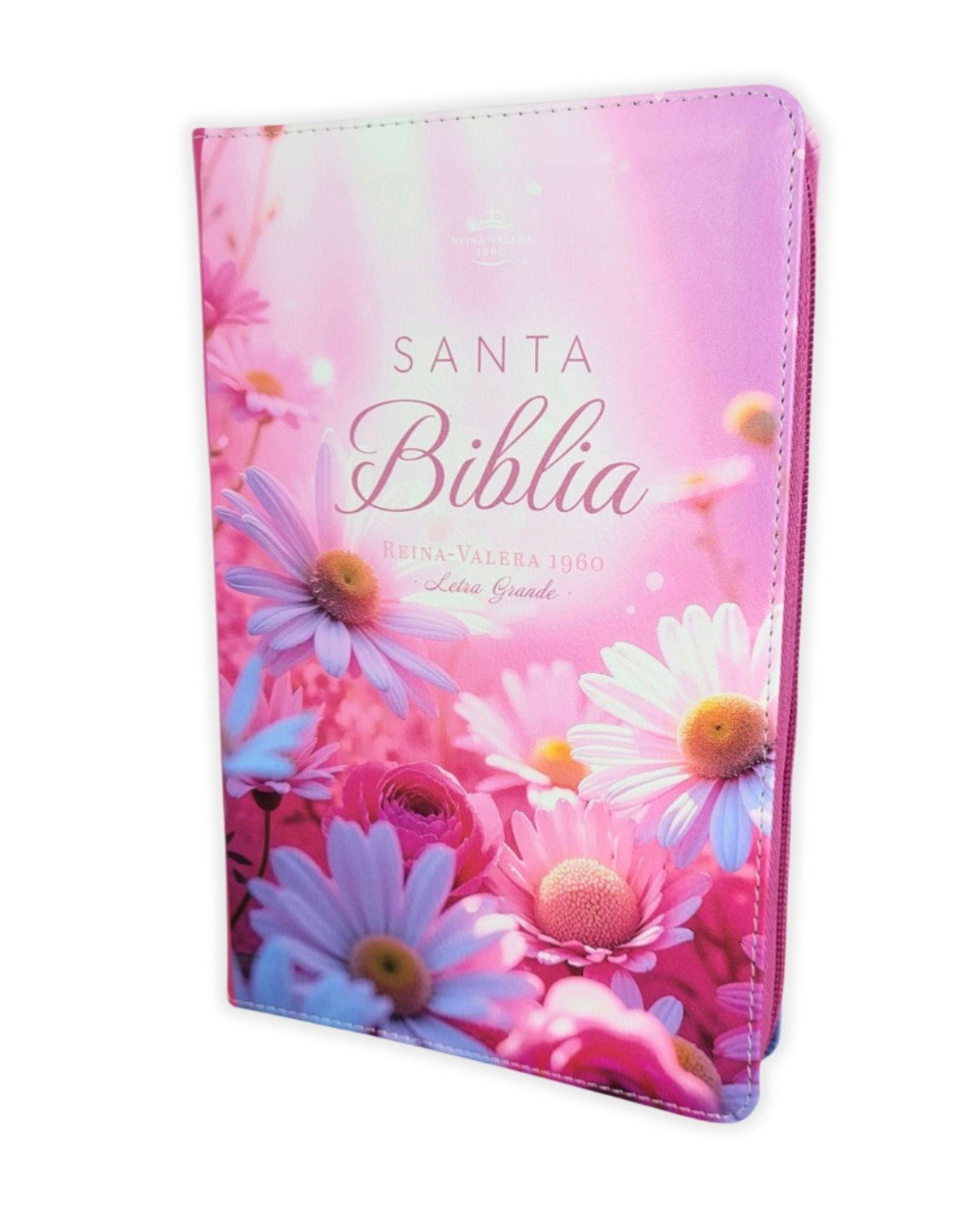 Biblia Letra Grande 12pts Con Cierre/Index RV1960 Margaritas Al Amanecer