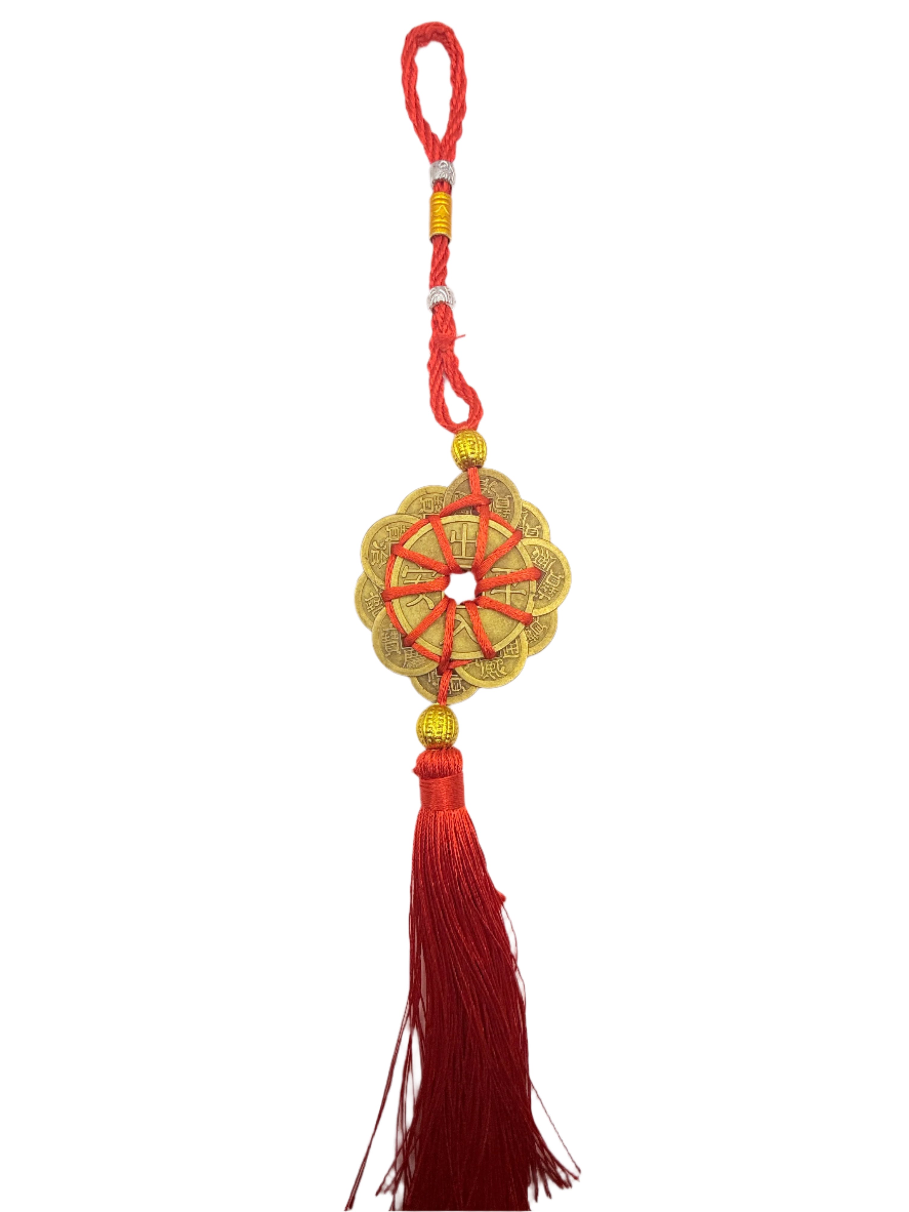 Chinese Feng Shui Copper Coins Ten Emperors Coins Prayers Fortune Feng Shui Mystic Knot 10 Chinese Lucky Coins Cures Home Career Health Wealth
