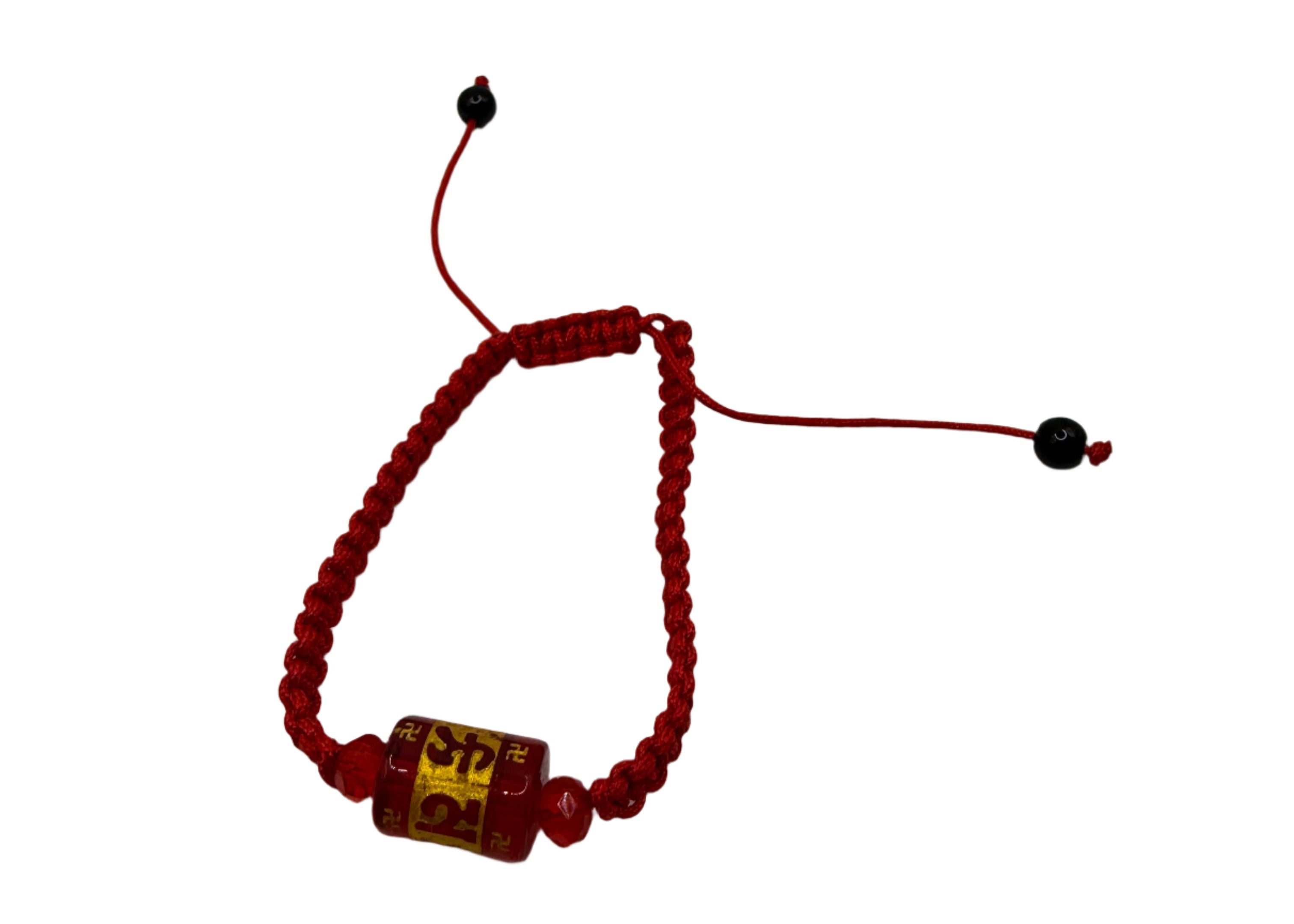 Tibetan 6 Words Prayer Wheel Mantra Lucky Charm Braided Bracelet