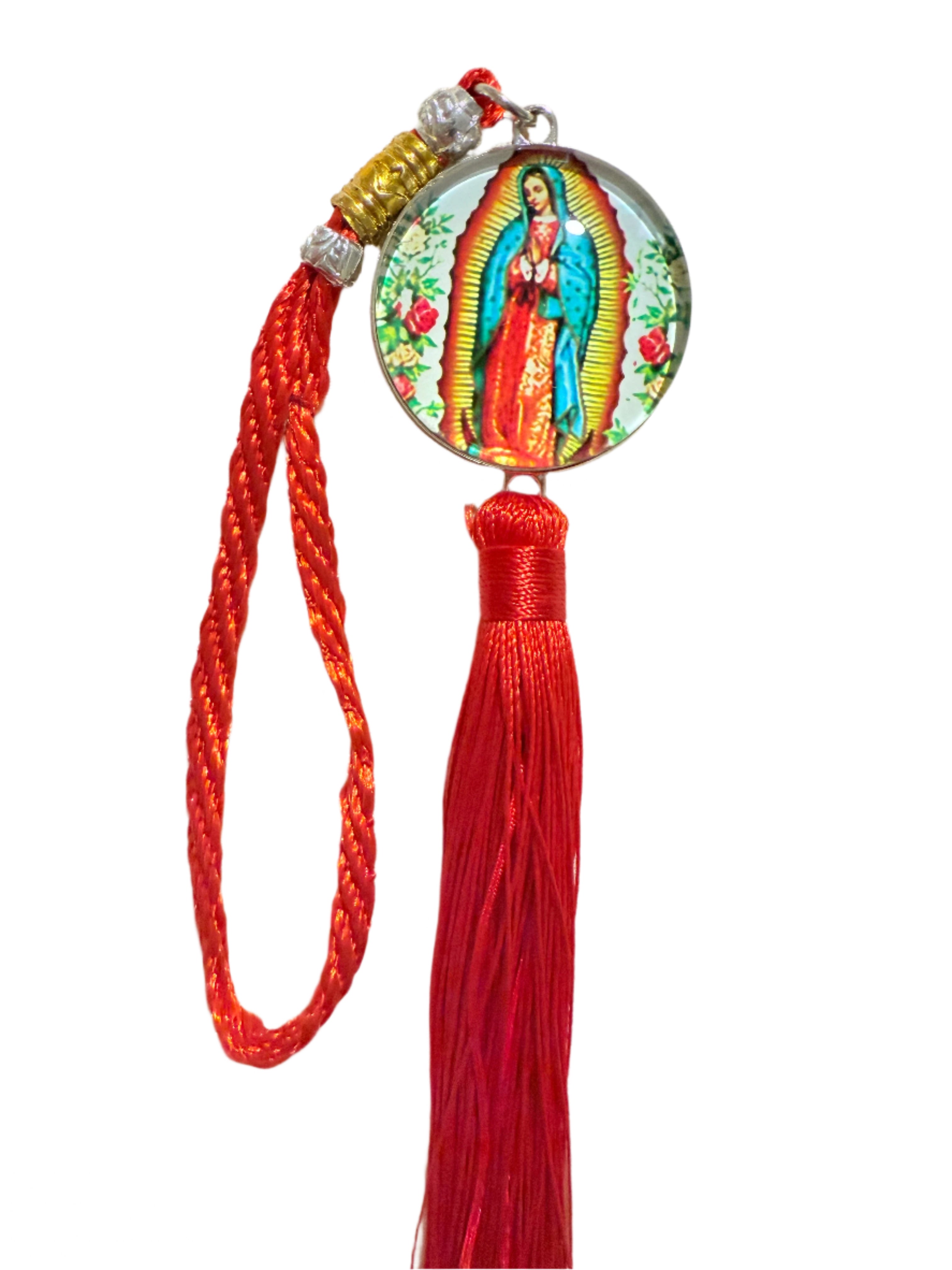 Virgen De Guadalupe, Virgin Mary Amulet Tassel