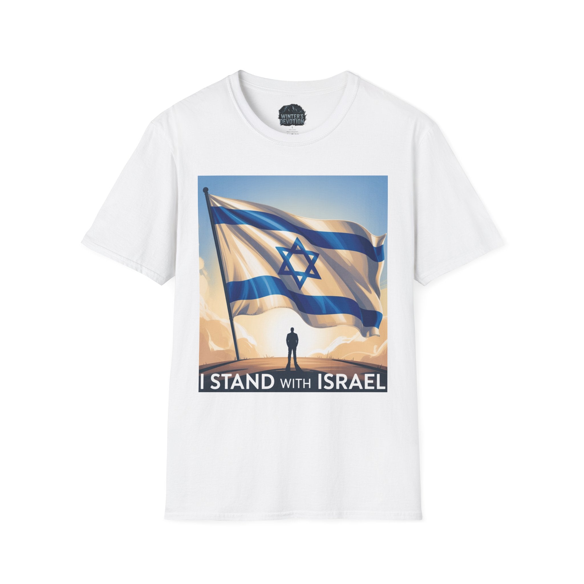 I Stand with Israel Unisex Softstyle T-Shirt, Patriotic Tee, Support Shirt, Gift for Activists, Israel Pride Apparel