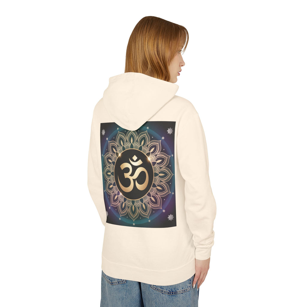 Spiritual Unisex Hoodie, Inspirational Hooded Sweatshirt, Yoga Apparel, Meditation Fashion, Ganesh and Om Design