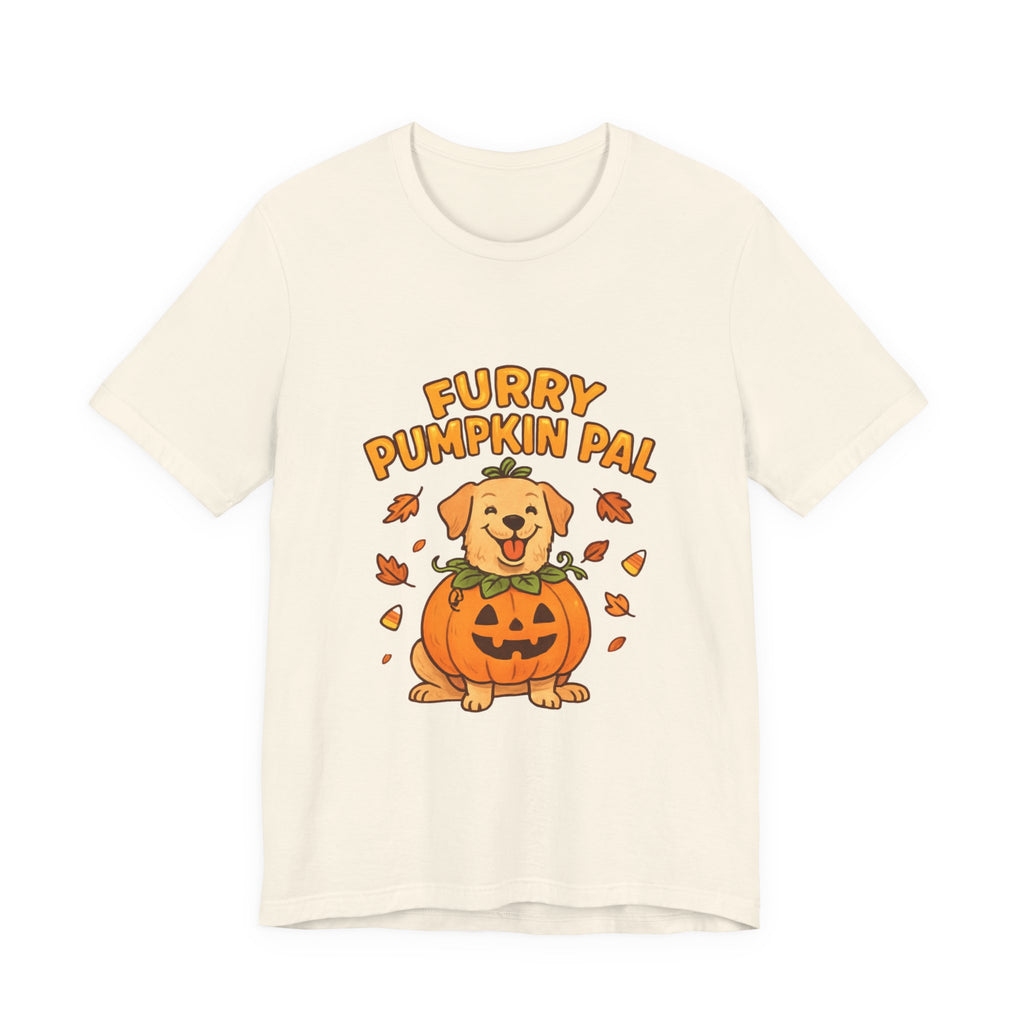 Furry Pumpkin Pal Dog Tee - Halloween Unisex Shirt