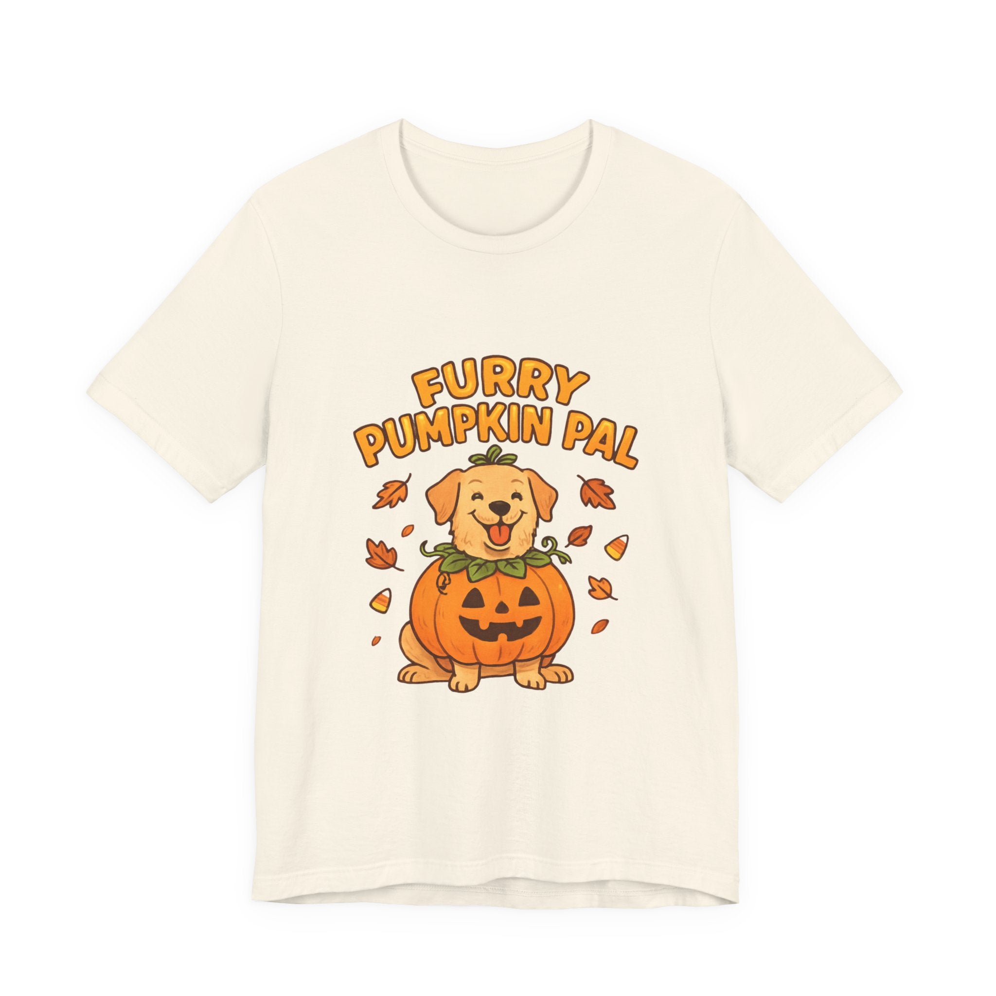 Furry Pumpkin Pal Dog Tee - Halloween Unisex Shirt