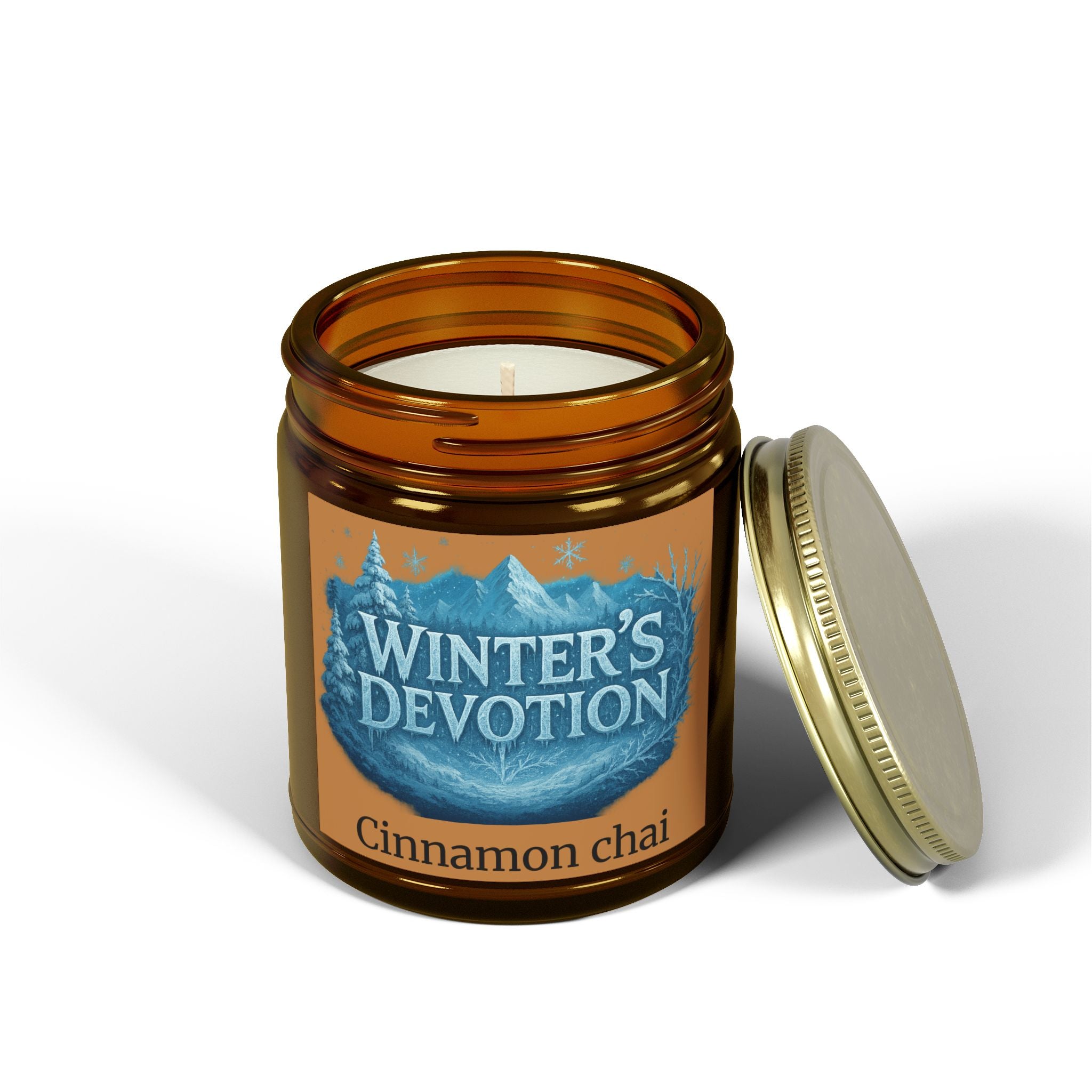 Winter's Devotion Scented Candles - Cozy Cinnamon Chai Aromatherapy, Relaxation, Home Decor, Gifts, Candles for Holidays