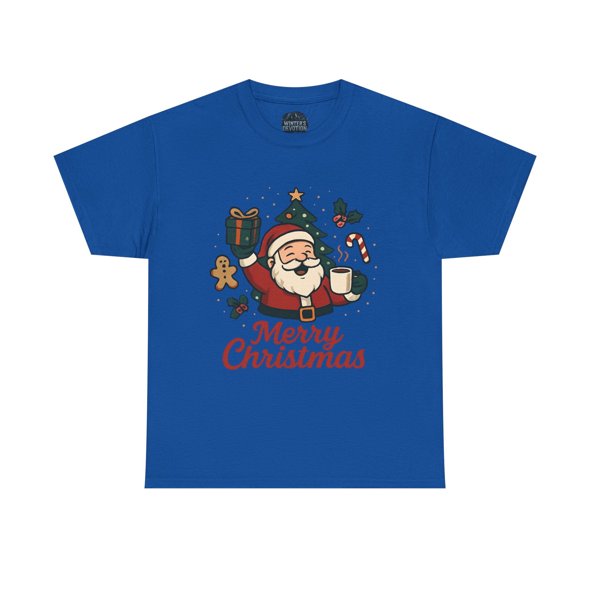 Christmas Santa Tee - "Merry Christmas" Holiday Graphic T-Shirt
