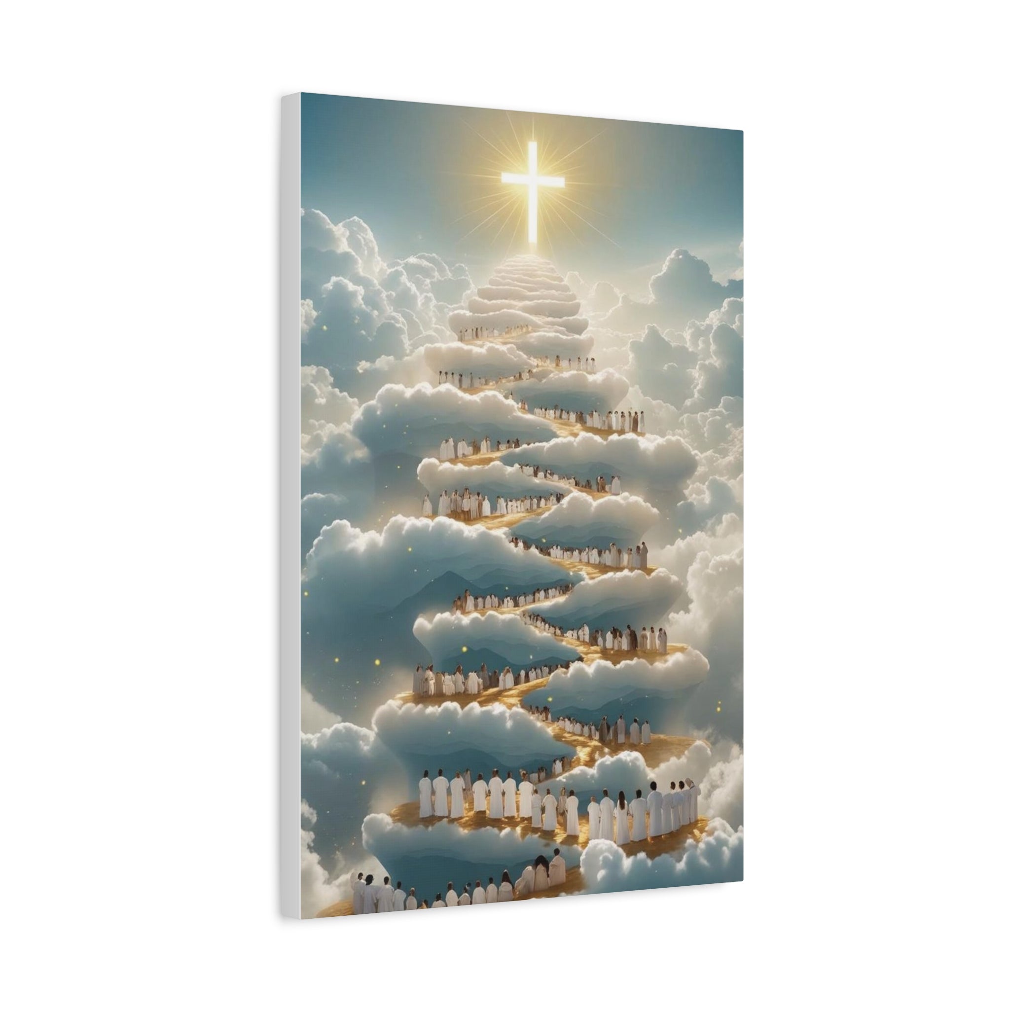 Heavenly Cloud Canvas Art, Spiritual Wall Decor, Christian Home Accent, Inspirational Gift, Faith-Inspired Artwork