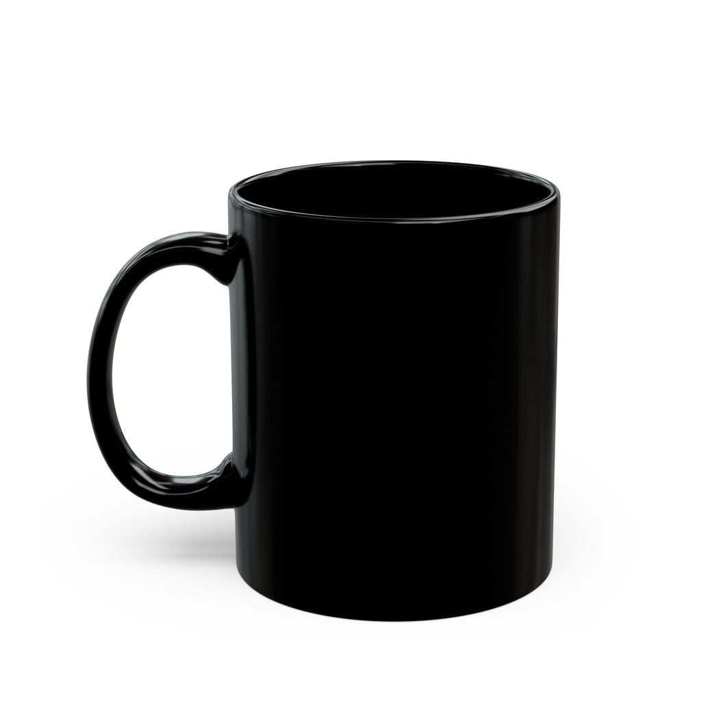 Elegant Black Mug with Floral Design, Islamic Mug, Spiritual Gift, Coffee Cup, Home Decor
