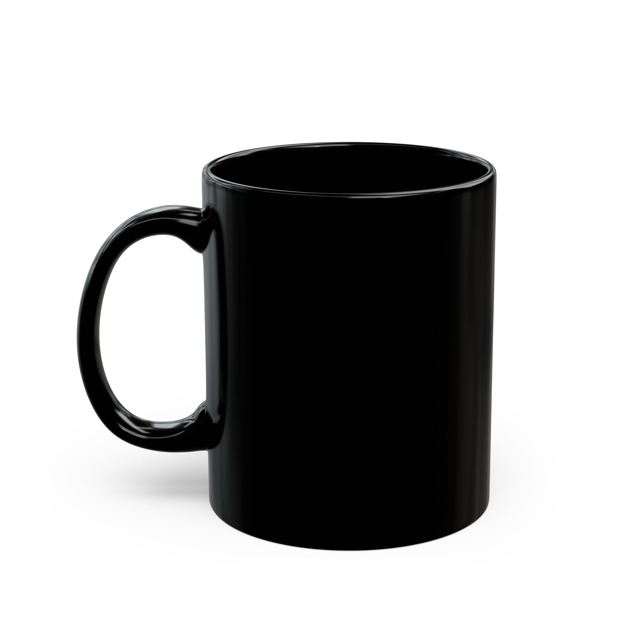 Elegant Black Mug with Floral Design, Islamic Mug, Spiritual Gift, Coffee Cup, Home Decor