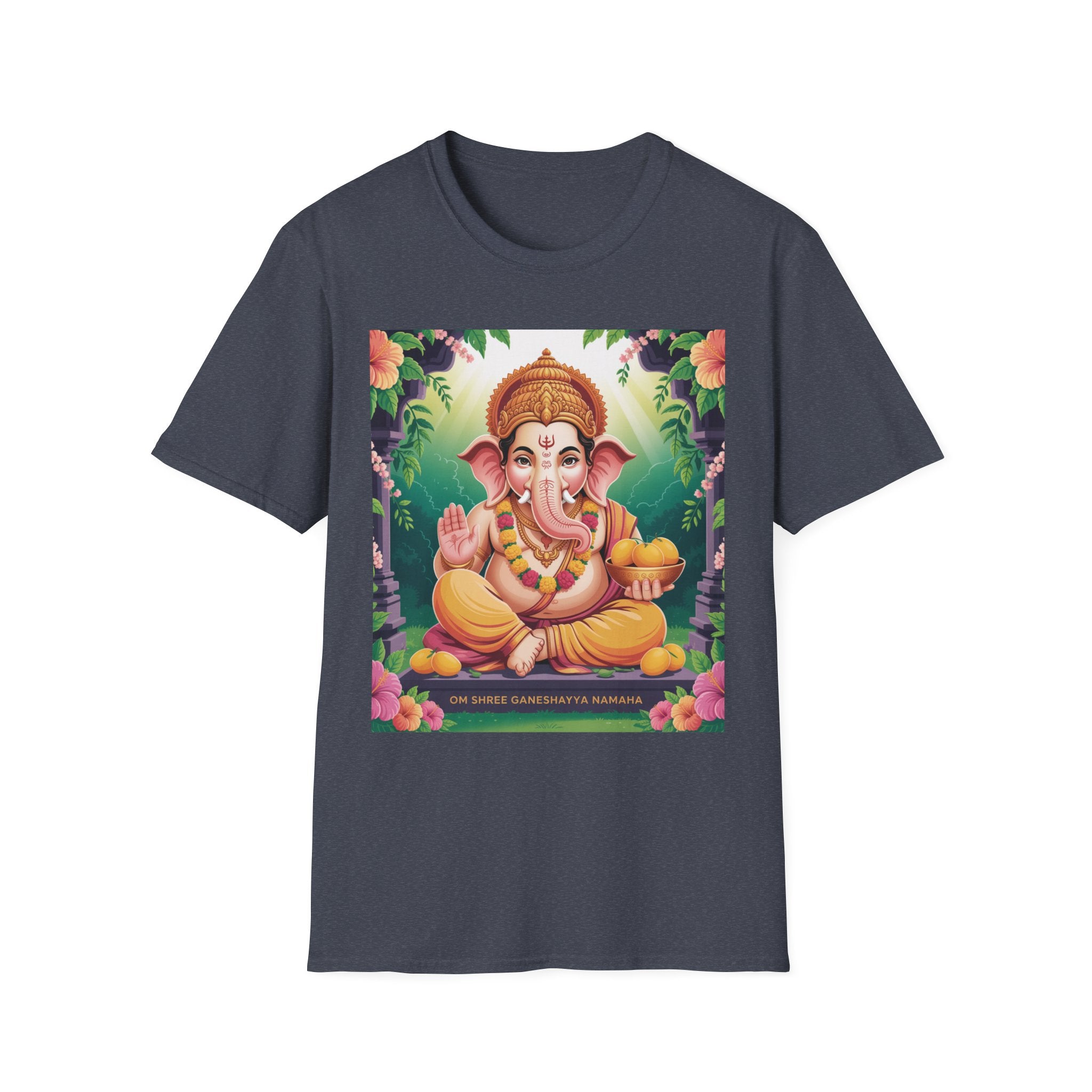 Vibrant Ganesha T-Shirt, Spiritual Unisex Tee, Festival Wear, Bohemian Style, Yoga Clothing, Gift for Her/Him