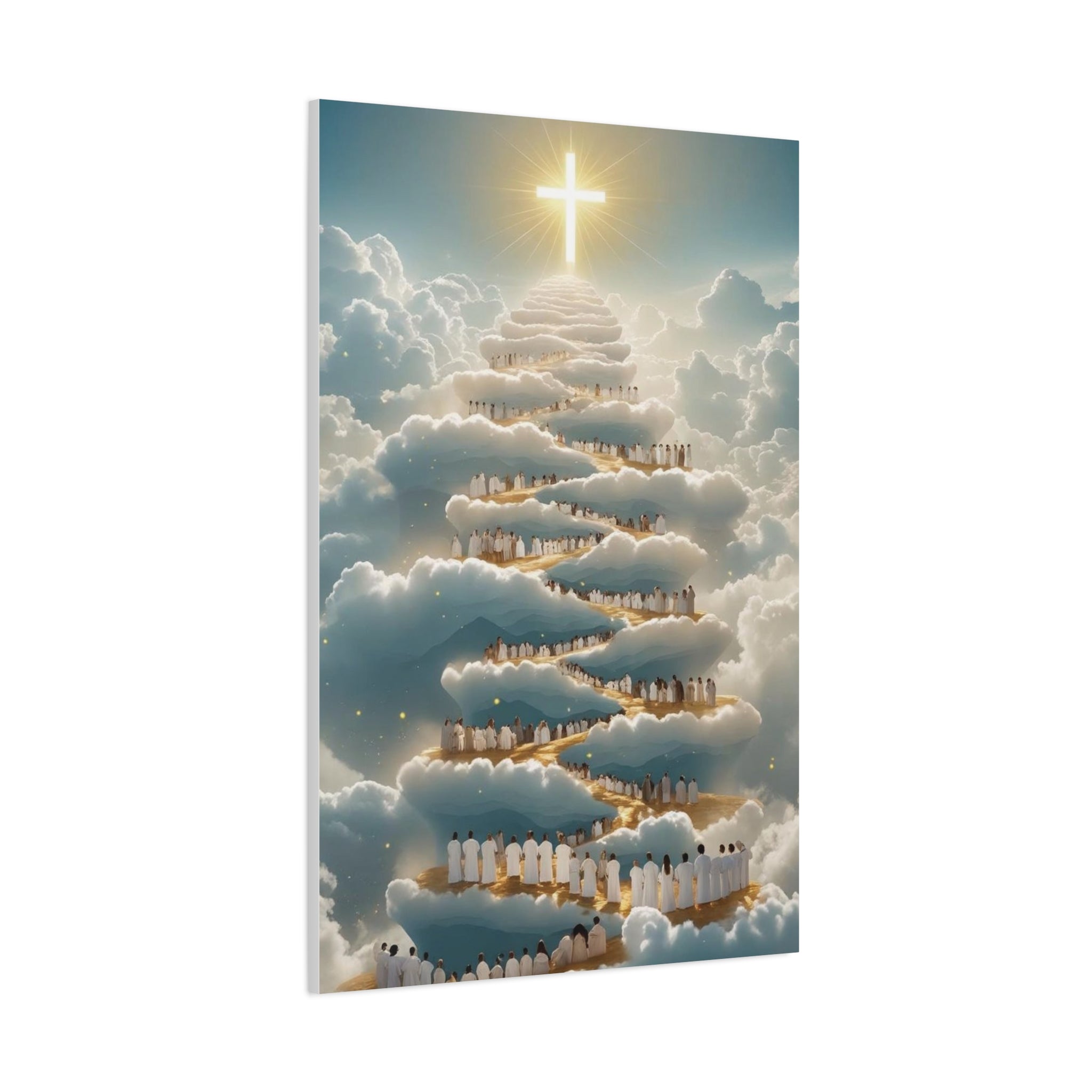 Heavenly Cloud Canvas Art, Spiritual Wall Decor, Christian Home Accent, Inspirational Gift, Faith-Inspired Artwork