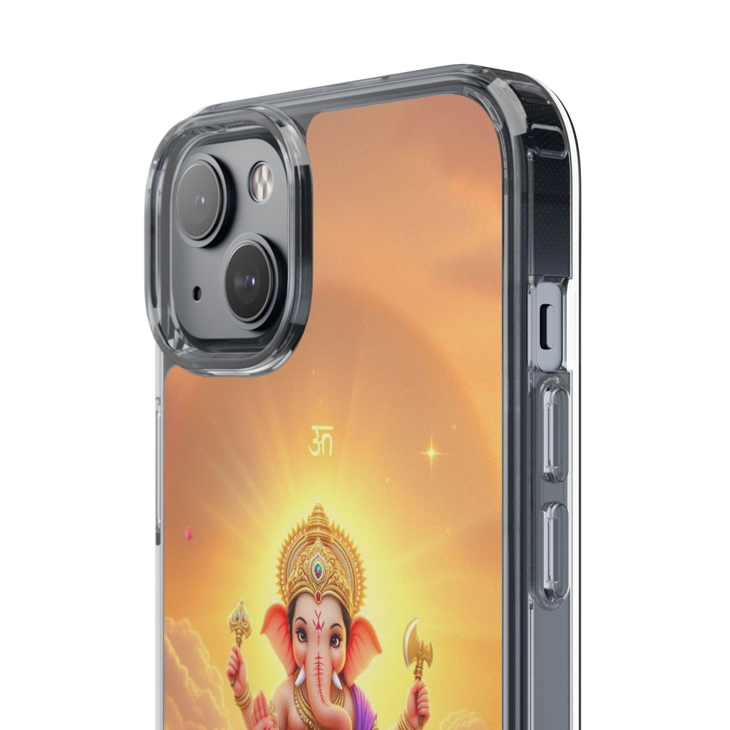 Ganesh Clear Phone Case, Spiritual iPhone Cover, Hindu God Phone Protector, Gift for Her, Boho Phone Accessories