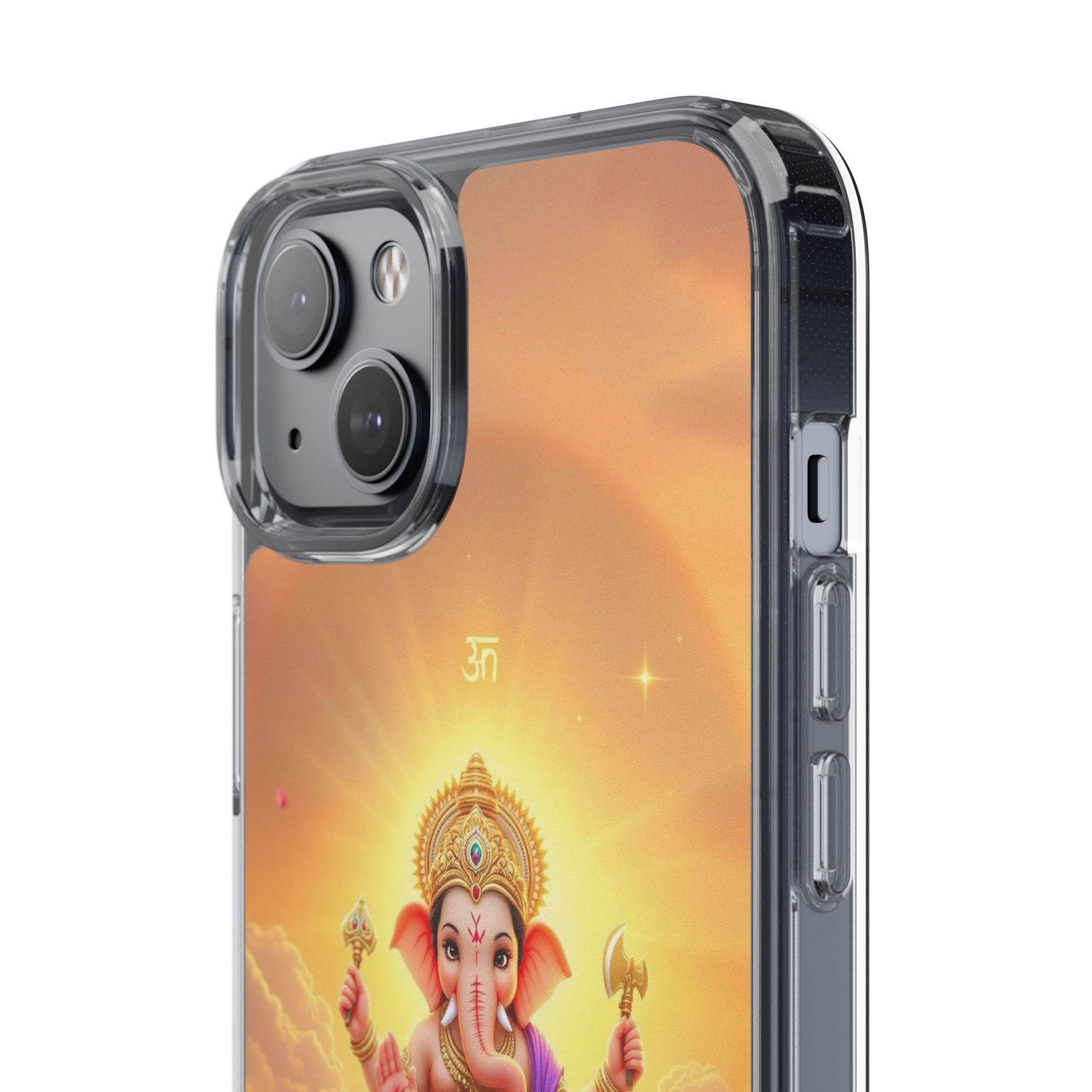 Ganesh Clear Phone Case, Spiritual iPhone Cover, Hindu God Phone Protector, Gift for Her, Boho Phone Accessories