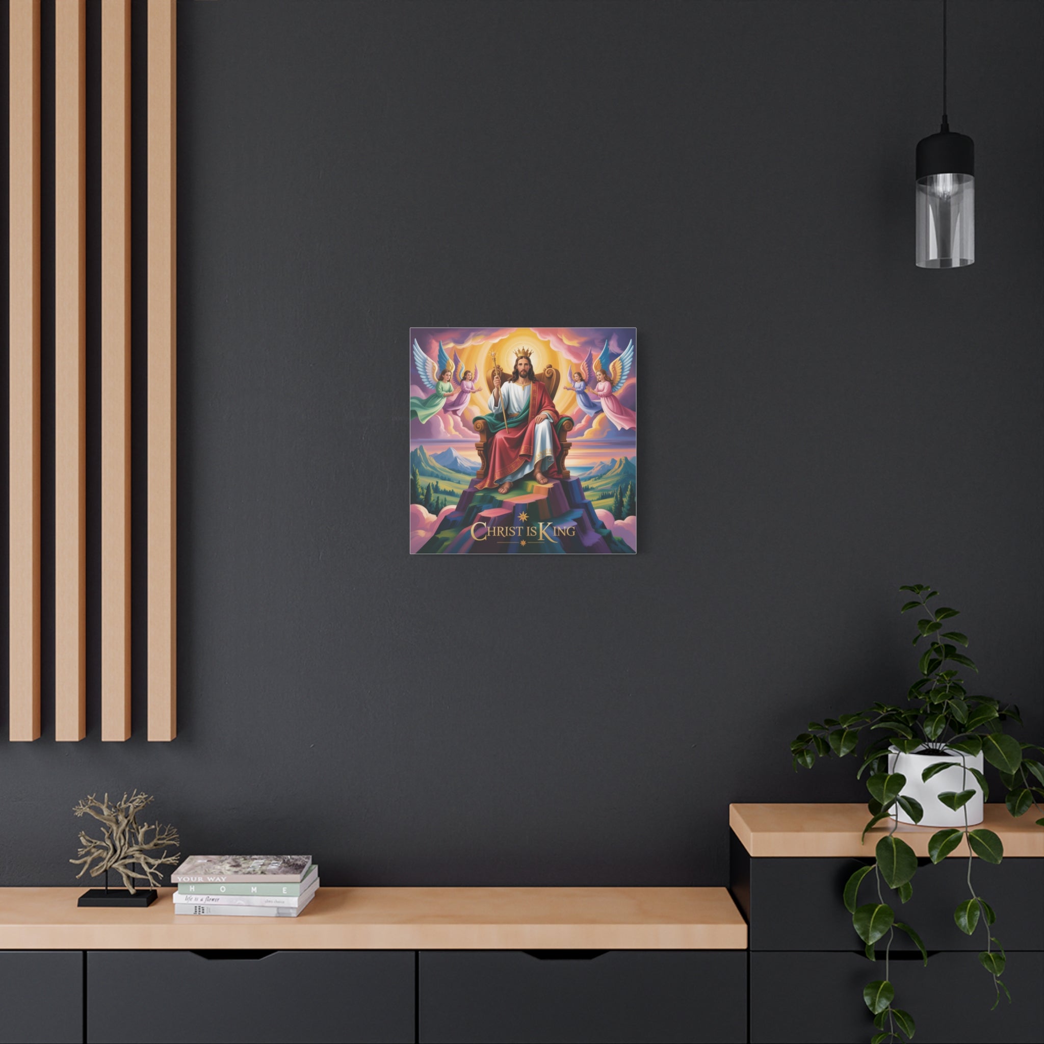 Christ is King Matte Canvas Wall Art, Religious Home Decor, Inspirational Artwork, Christian Gift, Uplifting Wall Decor