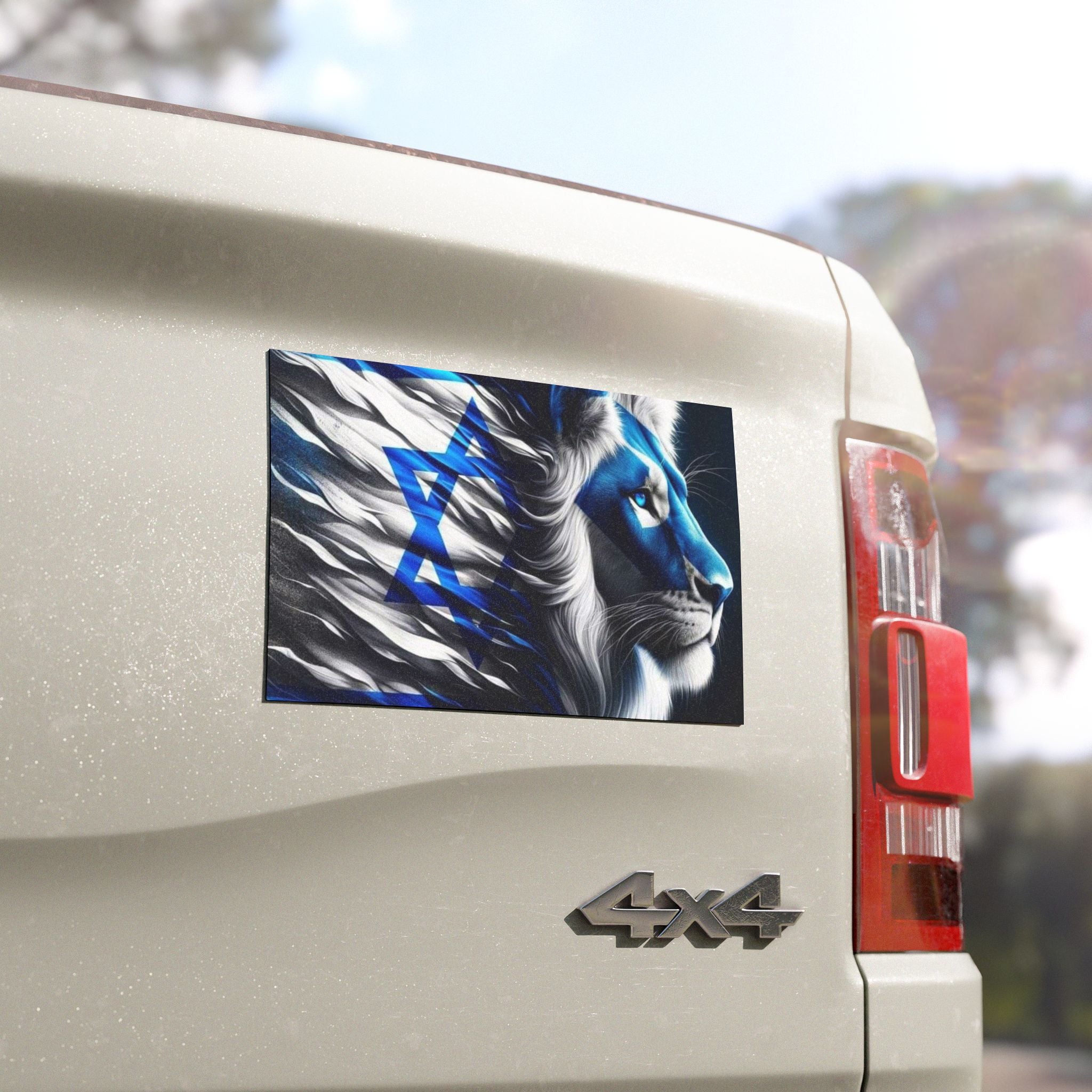 Lion of Judah Car Magnet, Israel Pride Magnet, Hebrew Gift, Decorative Car Emblem, Jewish Home Decor, Road Trip Accessory