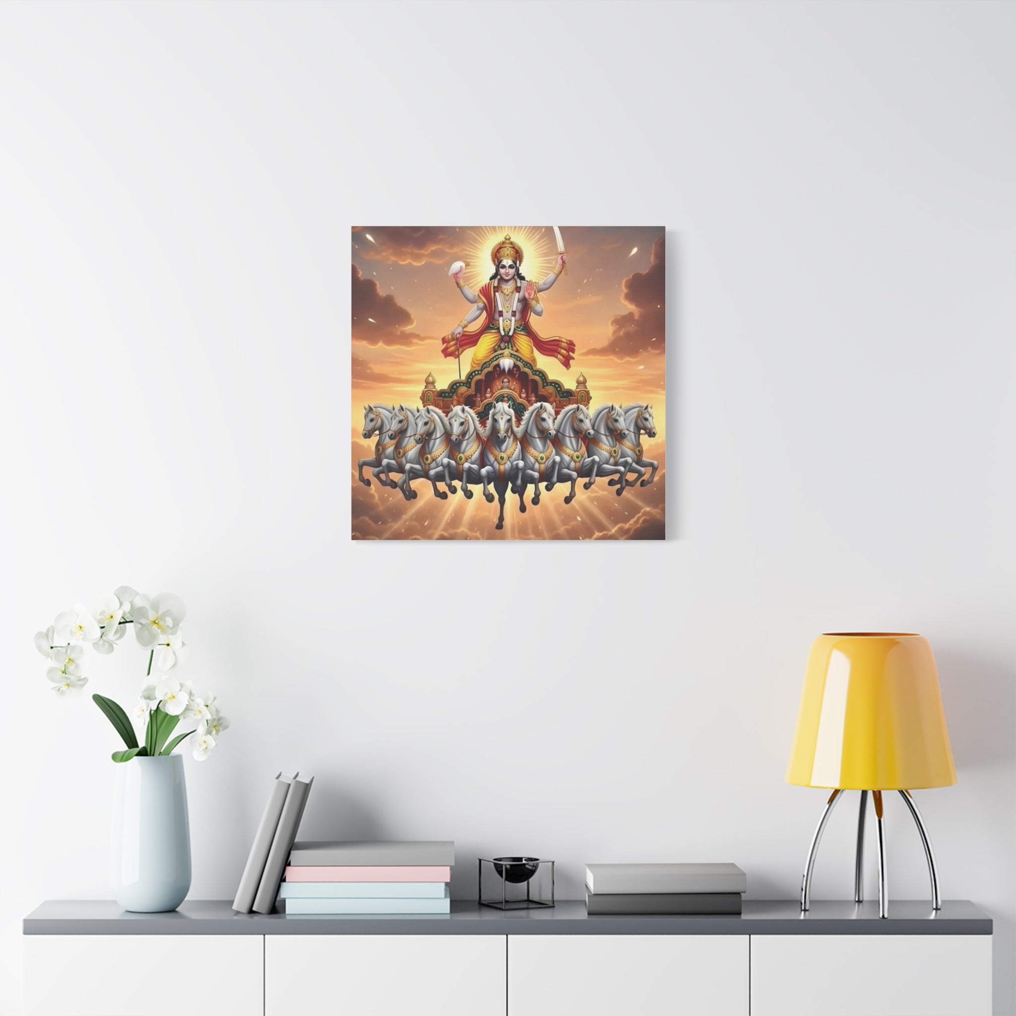 Khrisna Divine Canvas Wall Art, Home Decor, Spiritual Gift, Religious Artwork, Hindu Art