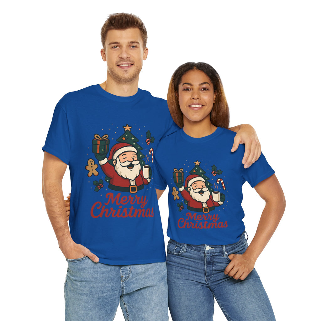 Christmas Santa Tee - "Merry Christmas" Holiday Graphic T-Shirt