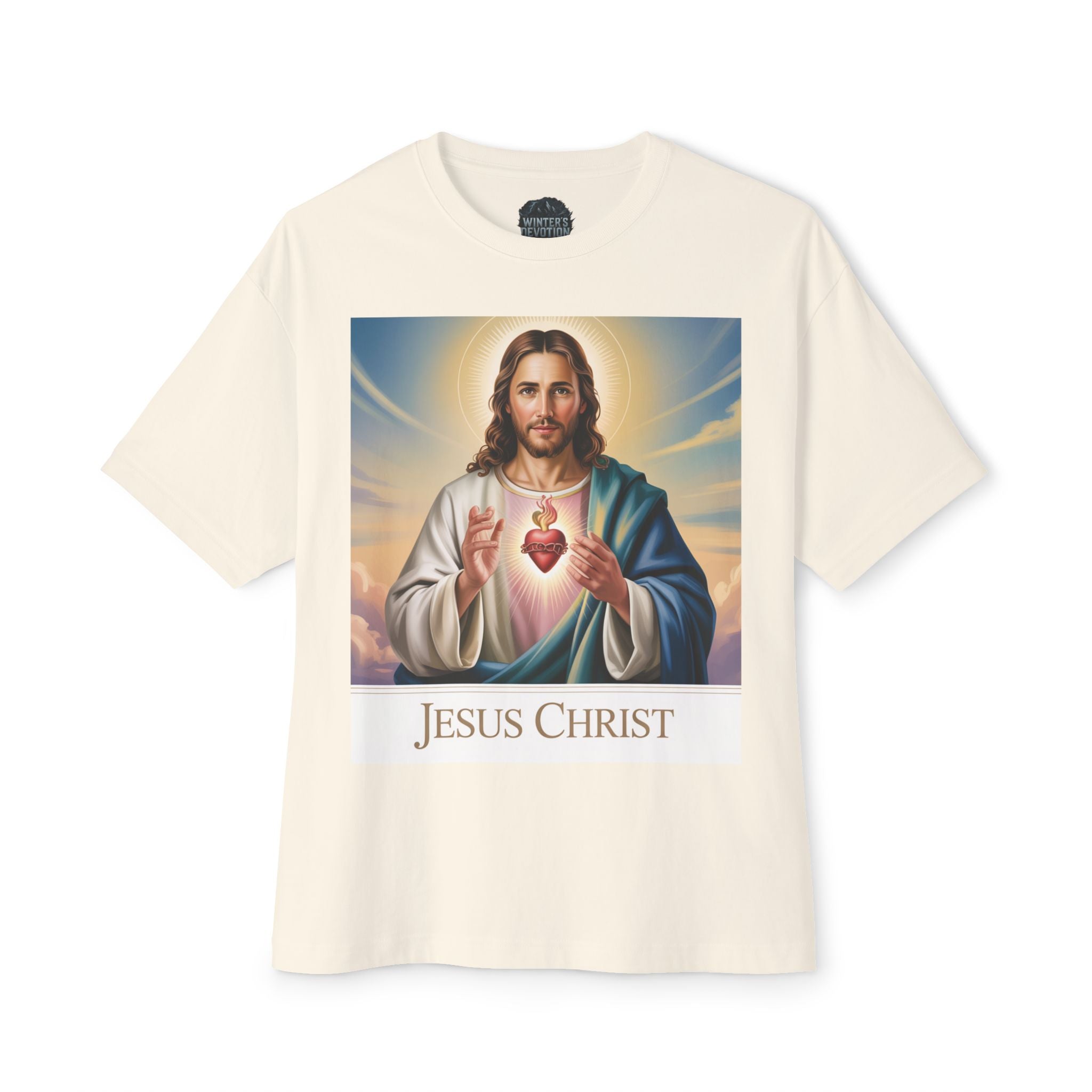 Spiritual Oversized Tee - Vintage Jesus & Virgin Mary Graphic Tee, Faith-Based Fashion, Unisex Gift, Christian Apparel, Nostalgic Tee