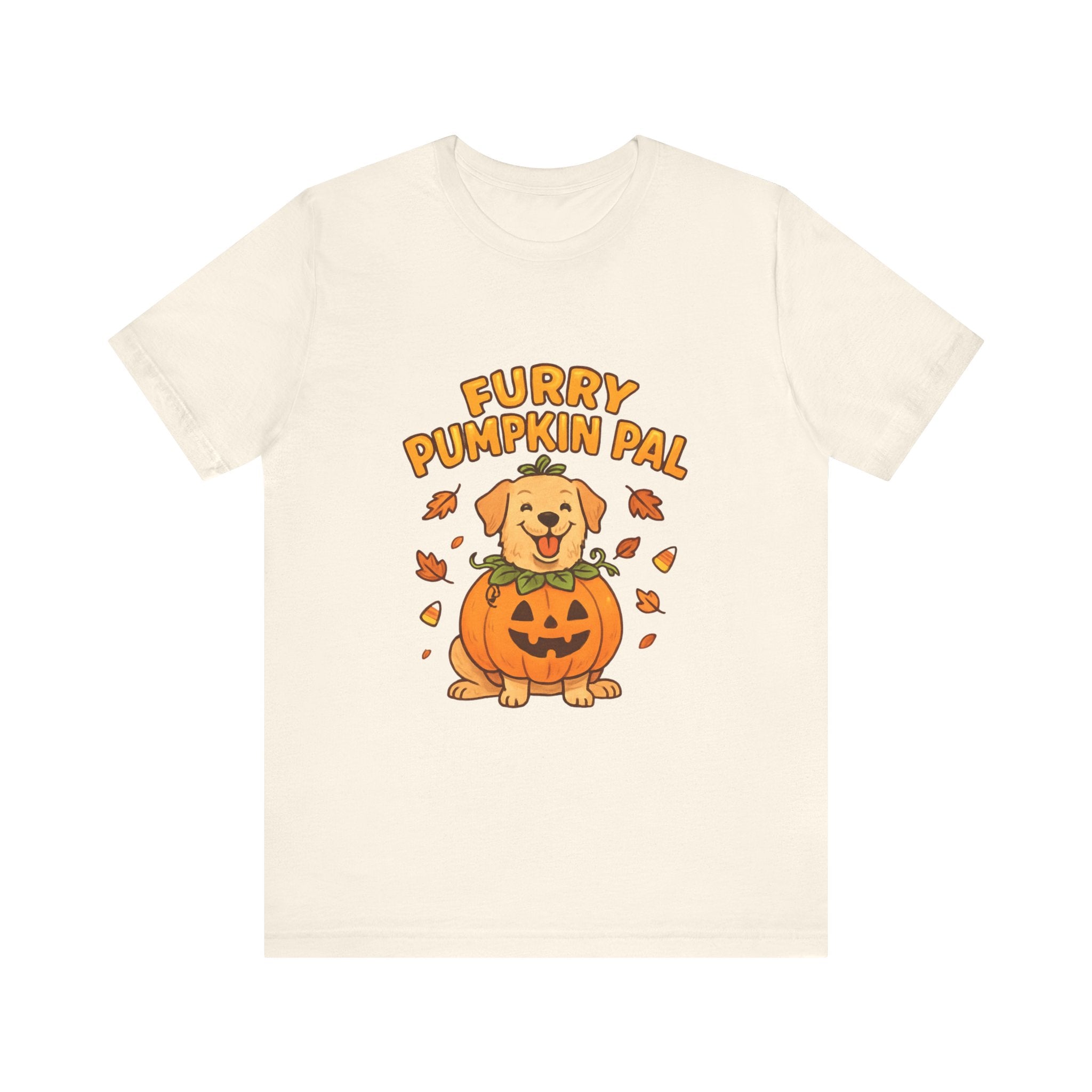 Furry Pumpkin Pal Dog Tee - Halloween Unisex Shirt