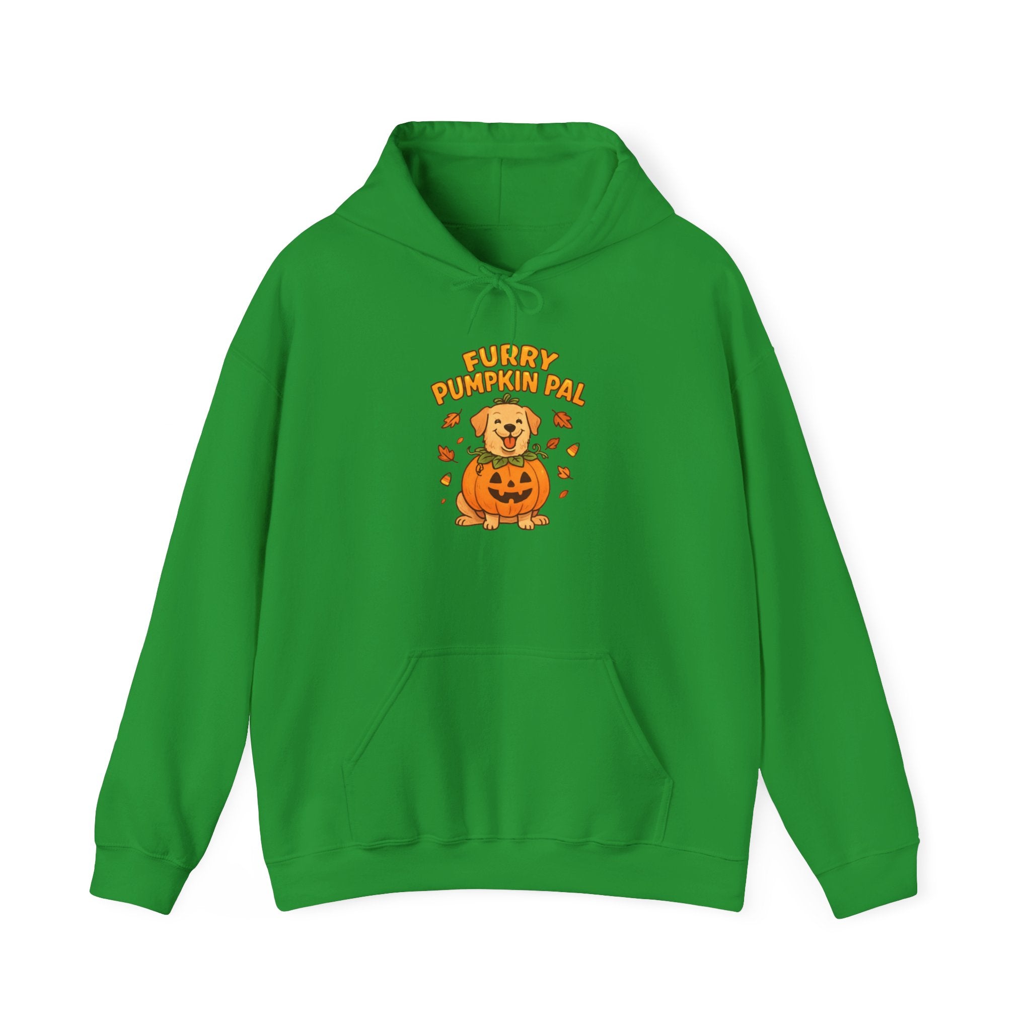 Furry Pumpkin Pal - Halloween Unisex Heavy Blend™ Hooded Sweatshirt