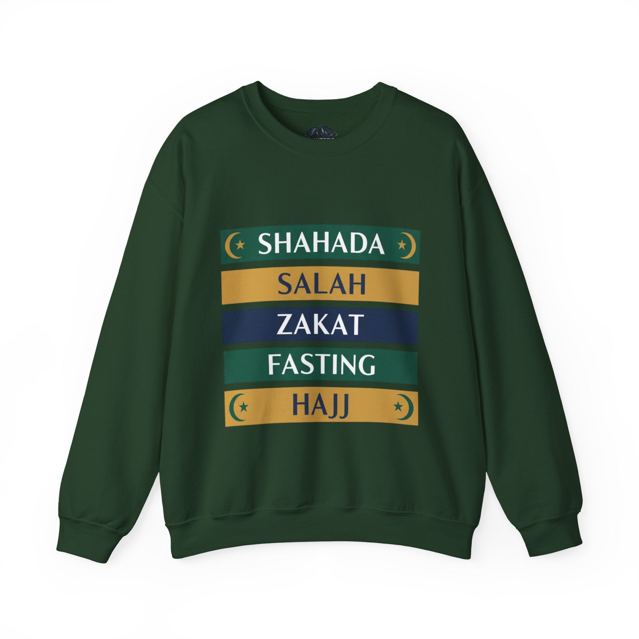 Islamic Pillars Sweatshirt — Shahada, Salah, Zakat, Fasting, Hajj Crewneck
