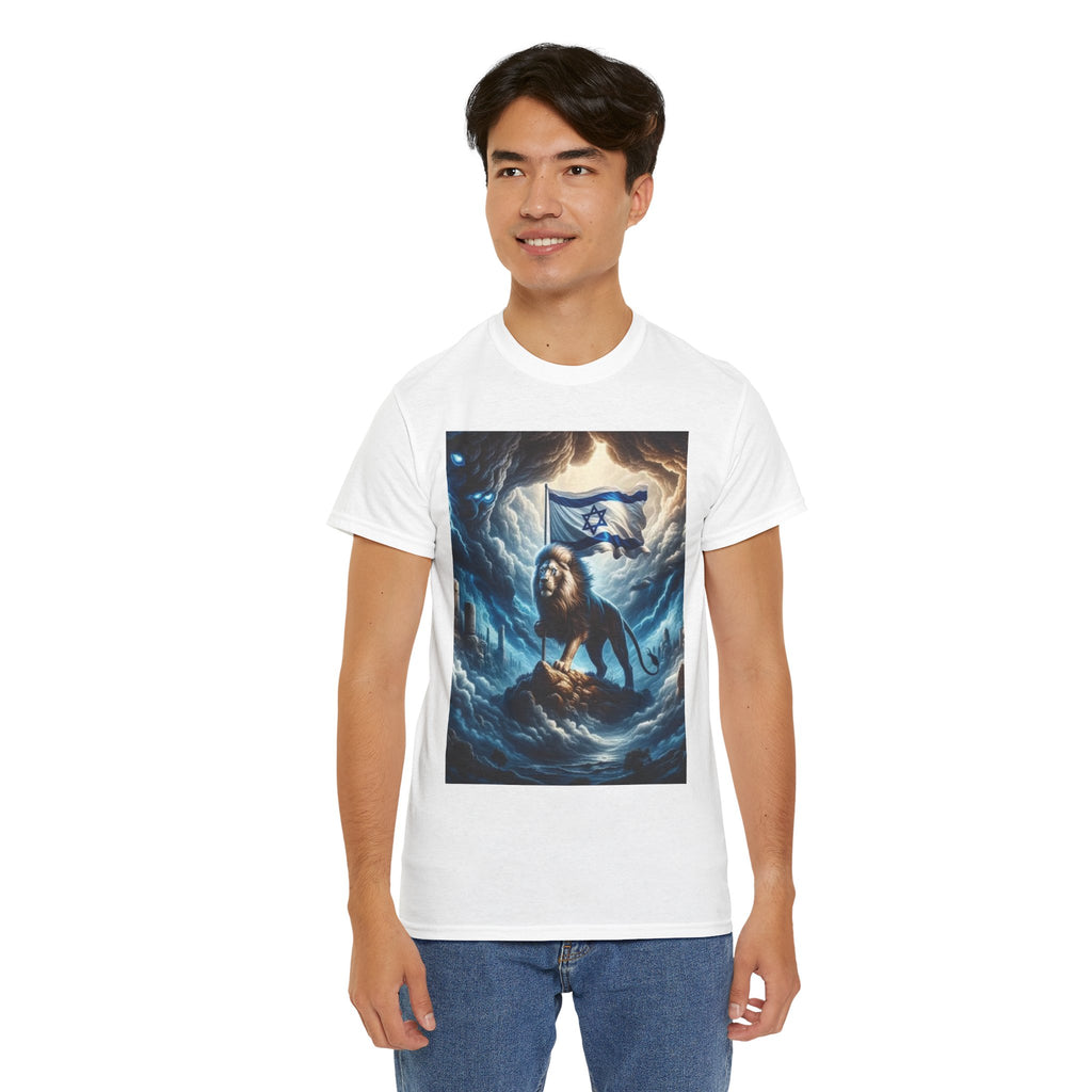 Majestic Lion Unisex Heavy Cotton Tee - Inspirational Apparel, Gift for Animal Lovers, Graphic Tee, Unique T-Shirt, Casual Wear