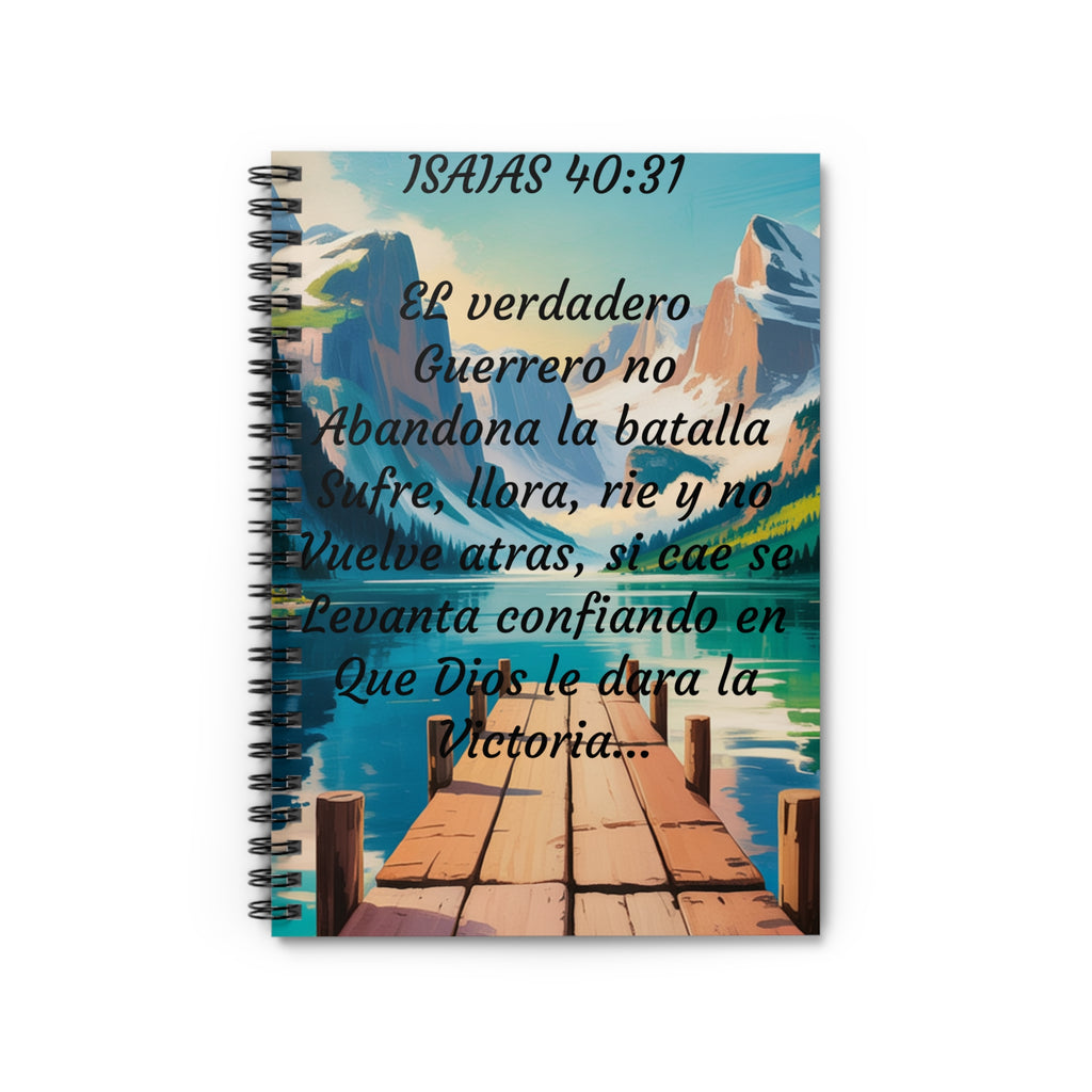 Inspirational Spiral Notebook - Warrior Quote, Motivational Journal, Self-Improvement Note Book, Gift for Students, Literary Gift