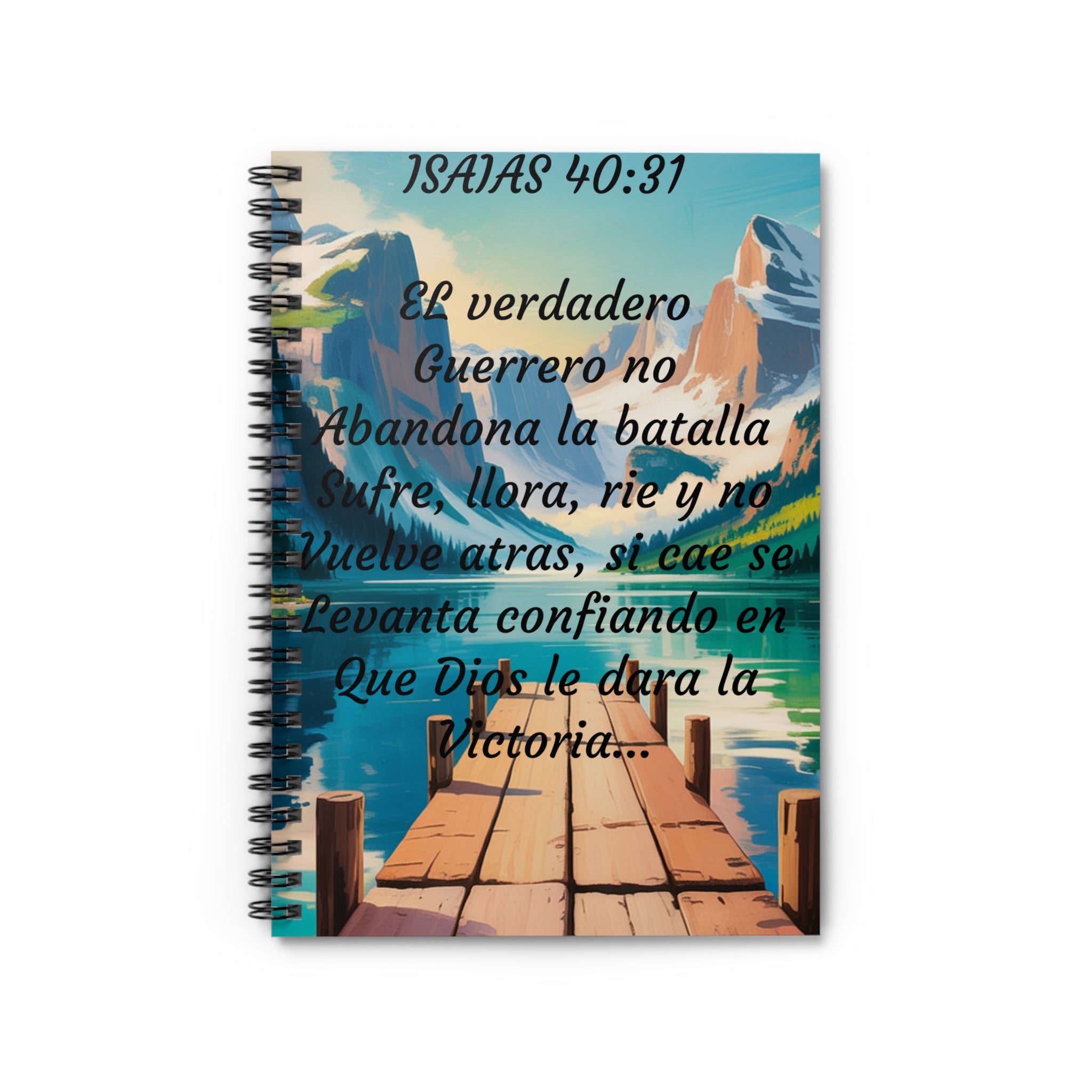 Inspirational Spiral Notebook - Warrior Quote, Motivational Journal, Self-Improvement Note Book, Gift for Students, Literary Gift